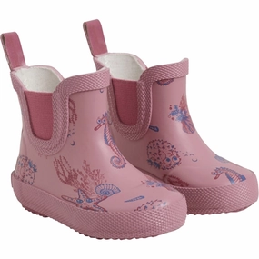 Slip   Resistant Lug Slip Resistant Weather Resistant User CeLaVi Rain Boots Aop Slate Rose