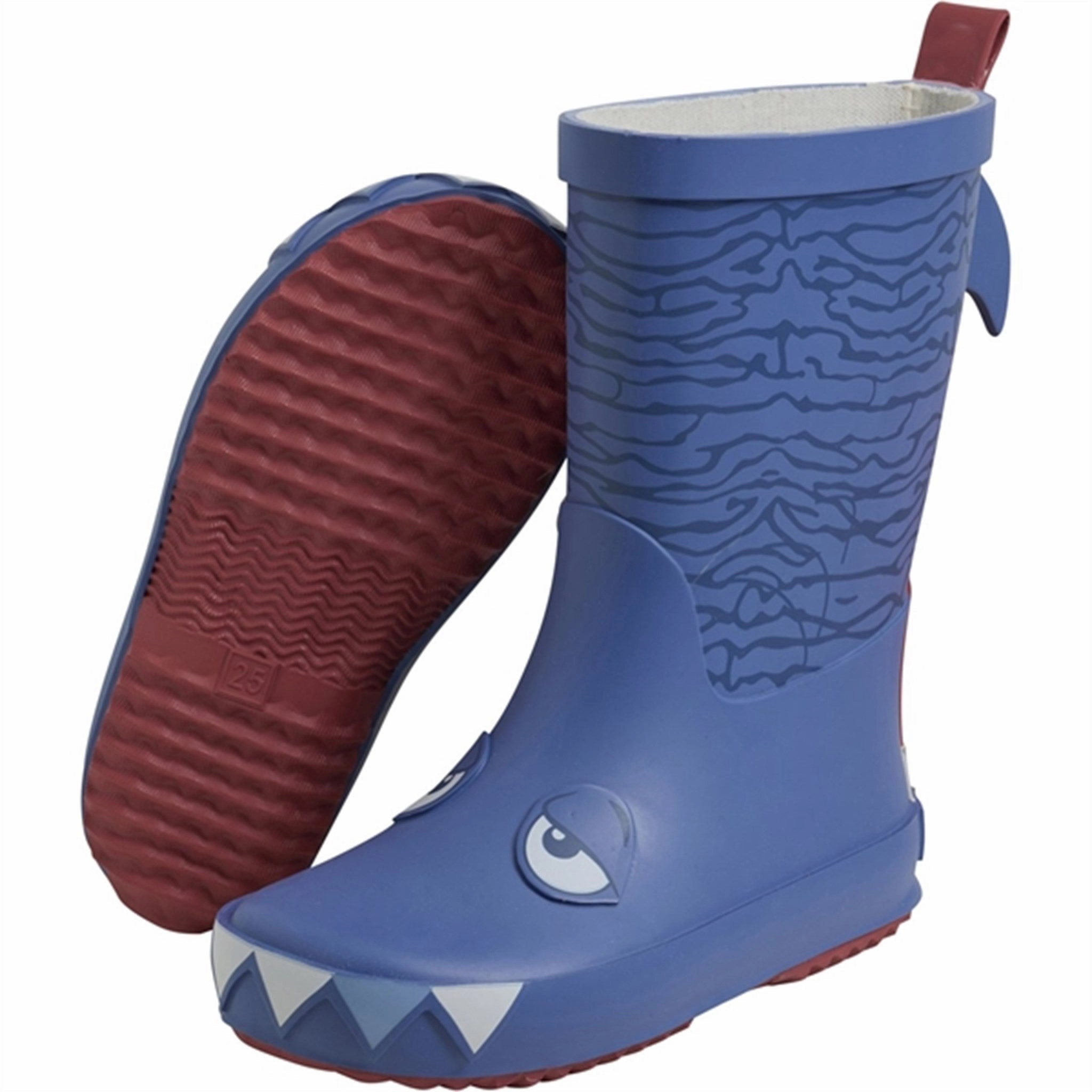 CeLaVi Rain Boots Shark Federal Blue Mud Resistant Stylish Explorer