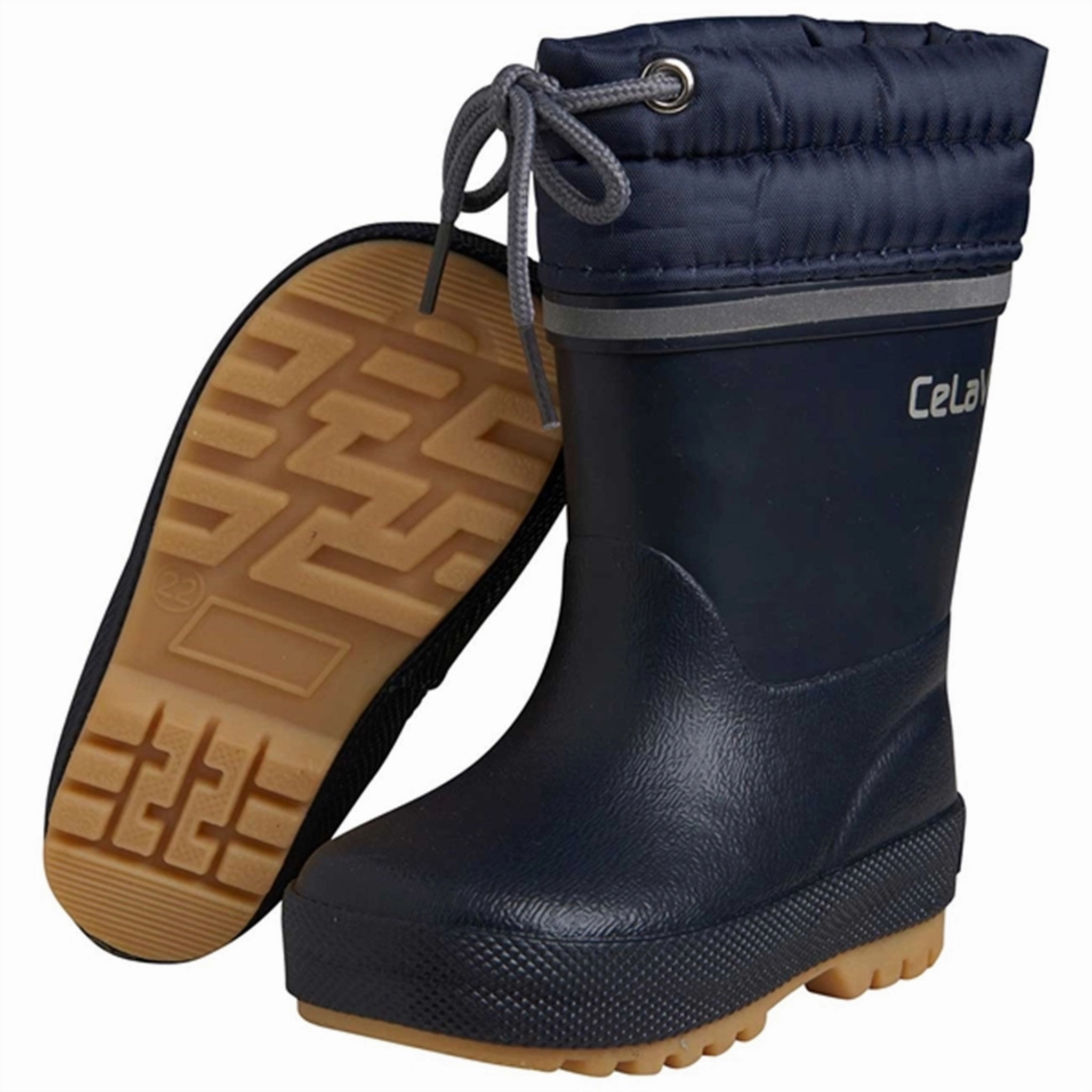CeLaVi Thermal Wellies w. Linning Dark Navy Abrasion Resistant Lining
