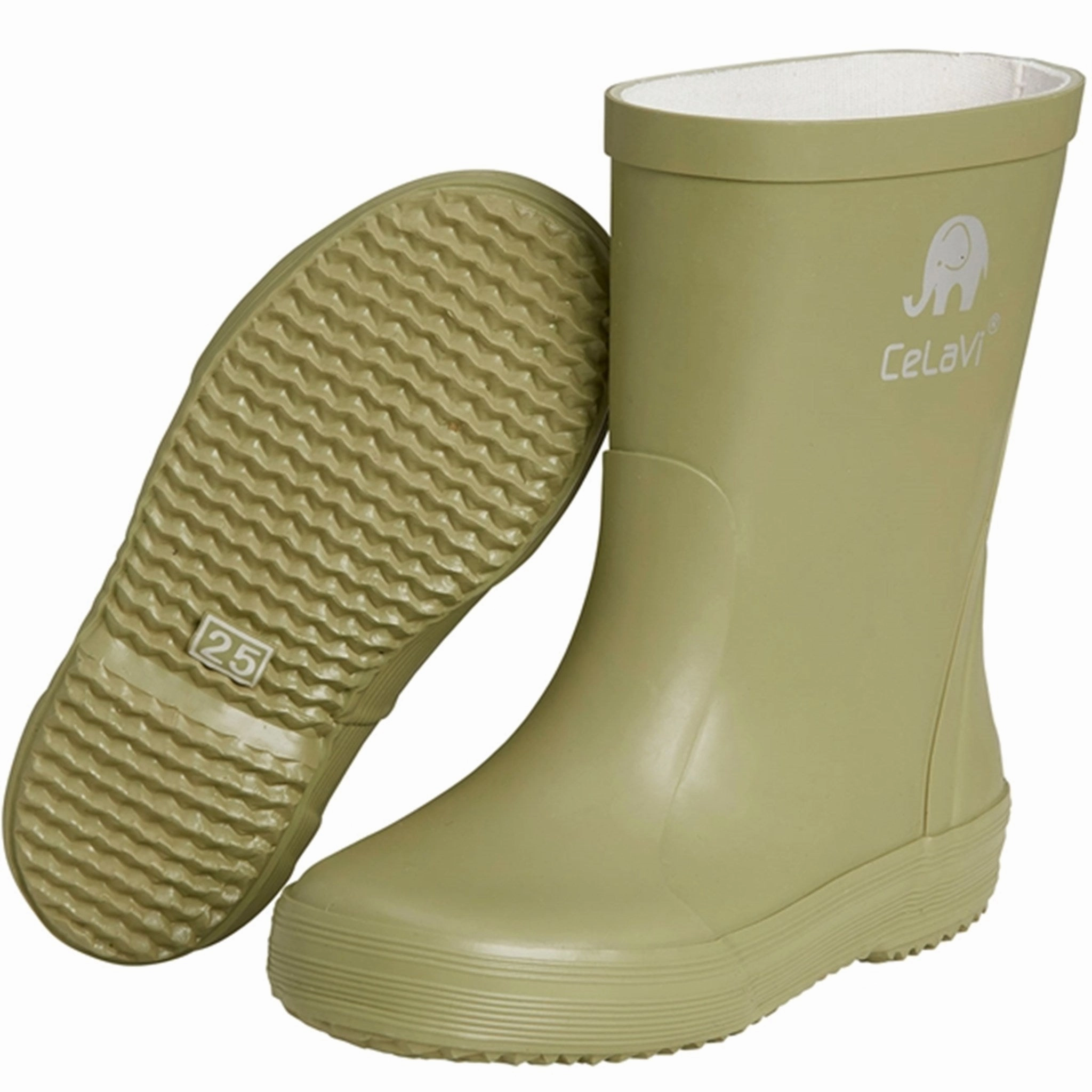 CeLaVi Wellies New Basic Boot Khaki Waterproof Snow Trekker Knit Top
