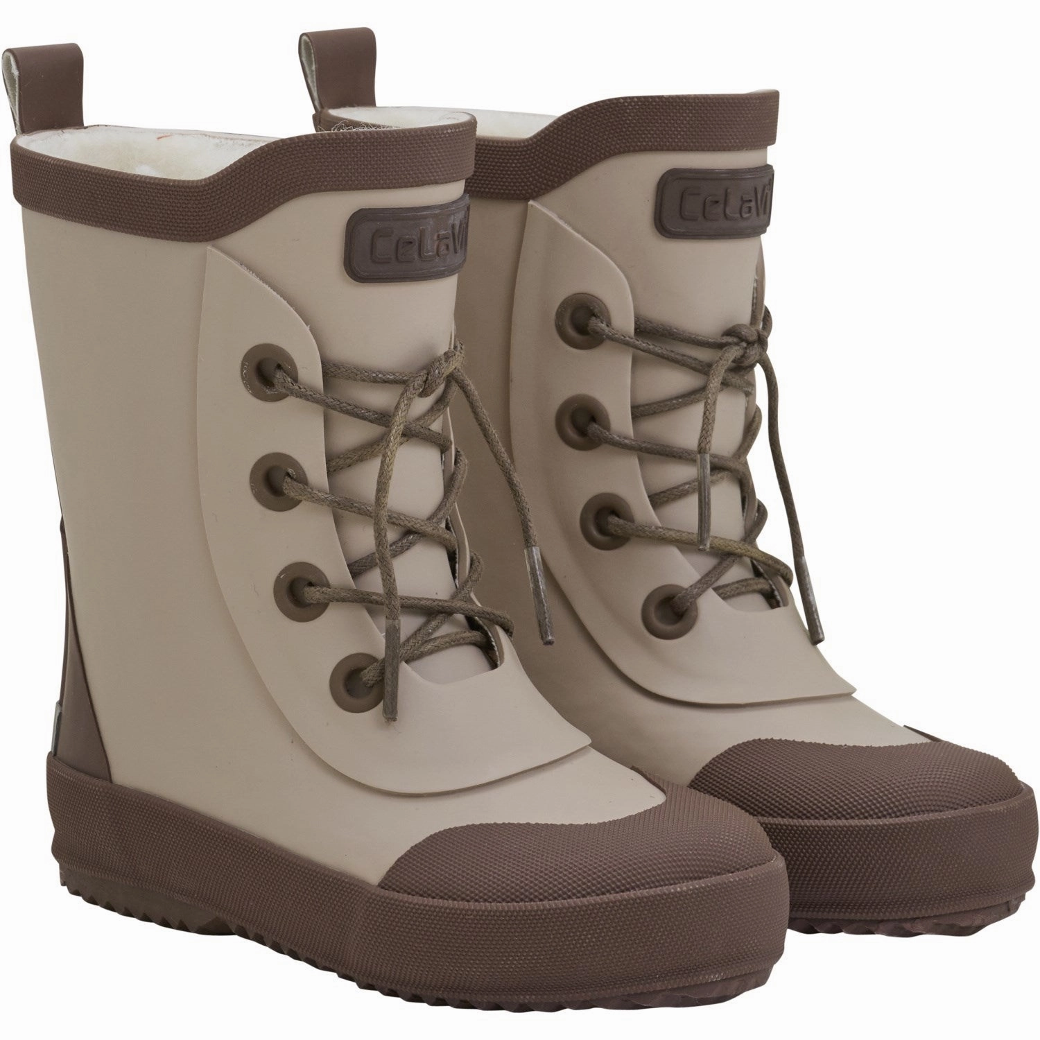 CeLaVi White Pepper Thermal Wellies W. Wool Lining Mountain Side