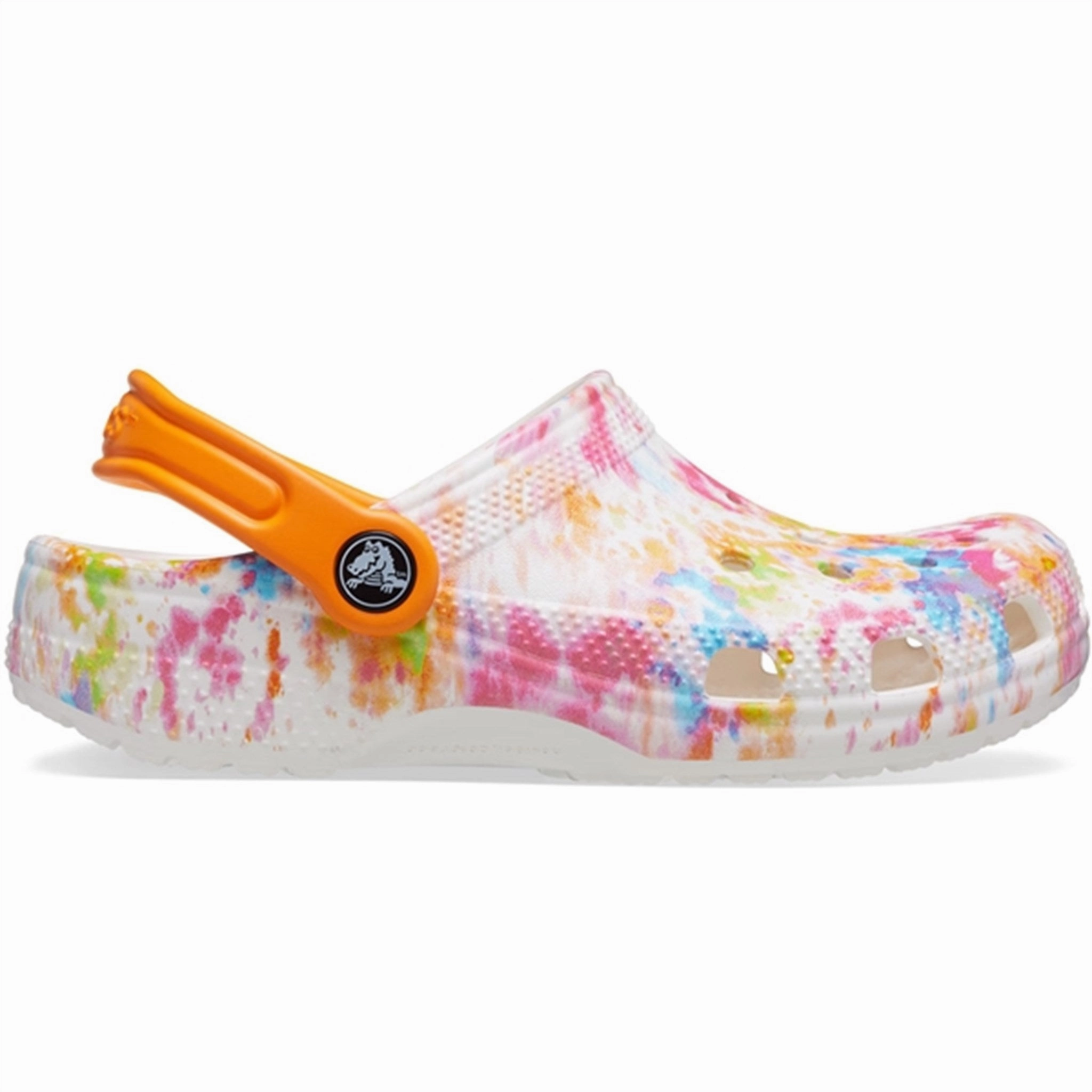 Crocs Classic TieDye Graphic Clog Orange Zing/Multi footbed cushioning Supportive frame