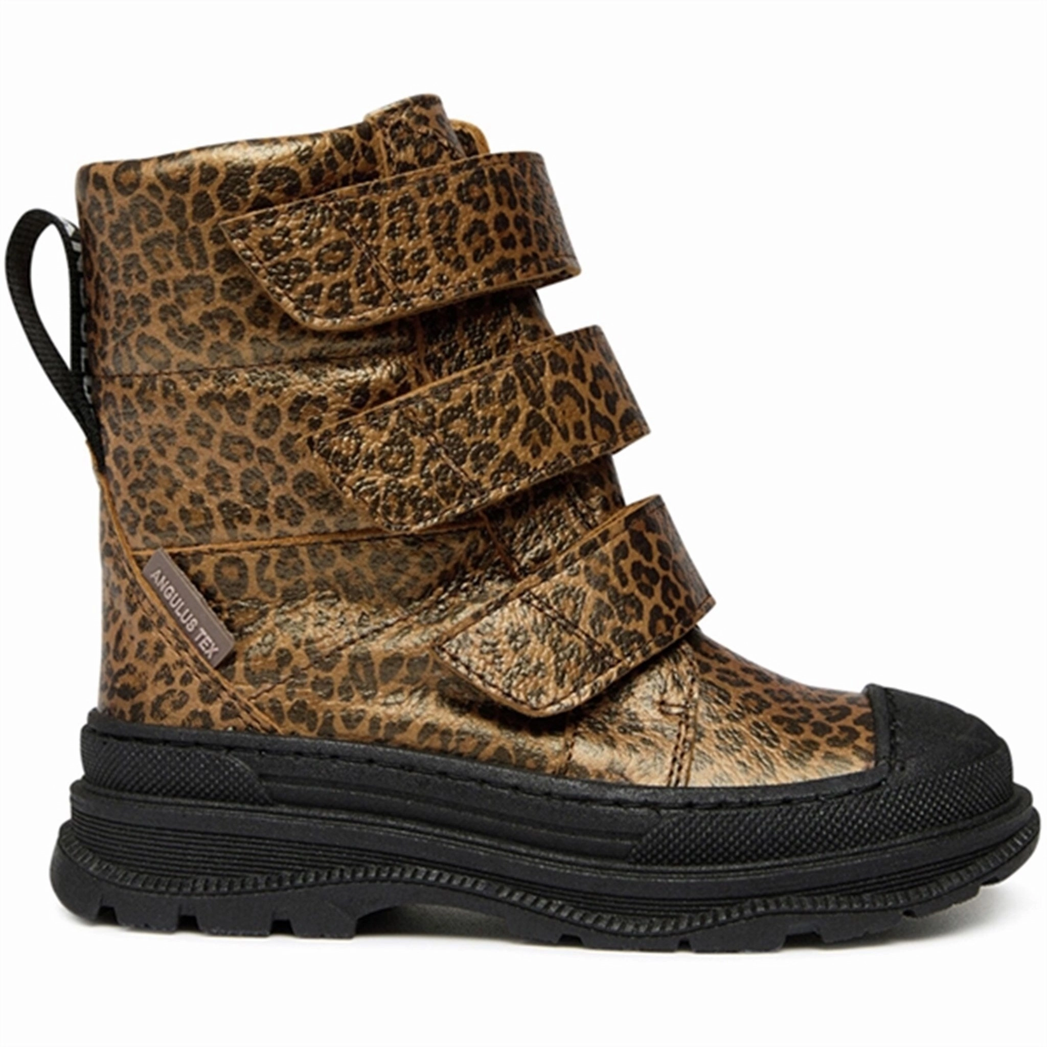 Protective Comfort Dance Floor Angulus Tex-Boots w Velcro and Wool Lining Brown Leo