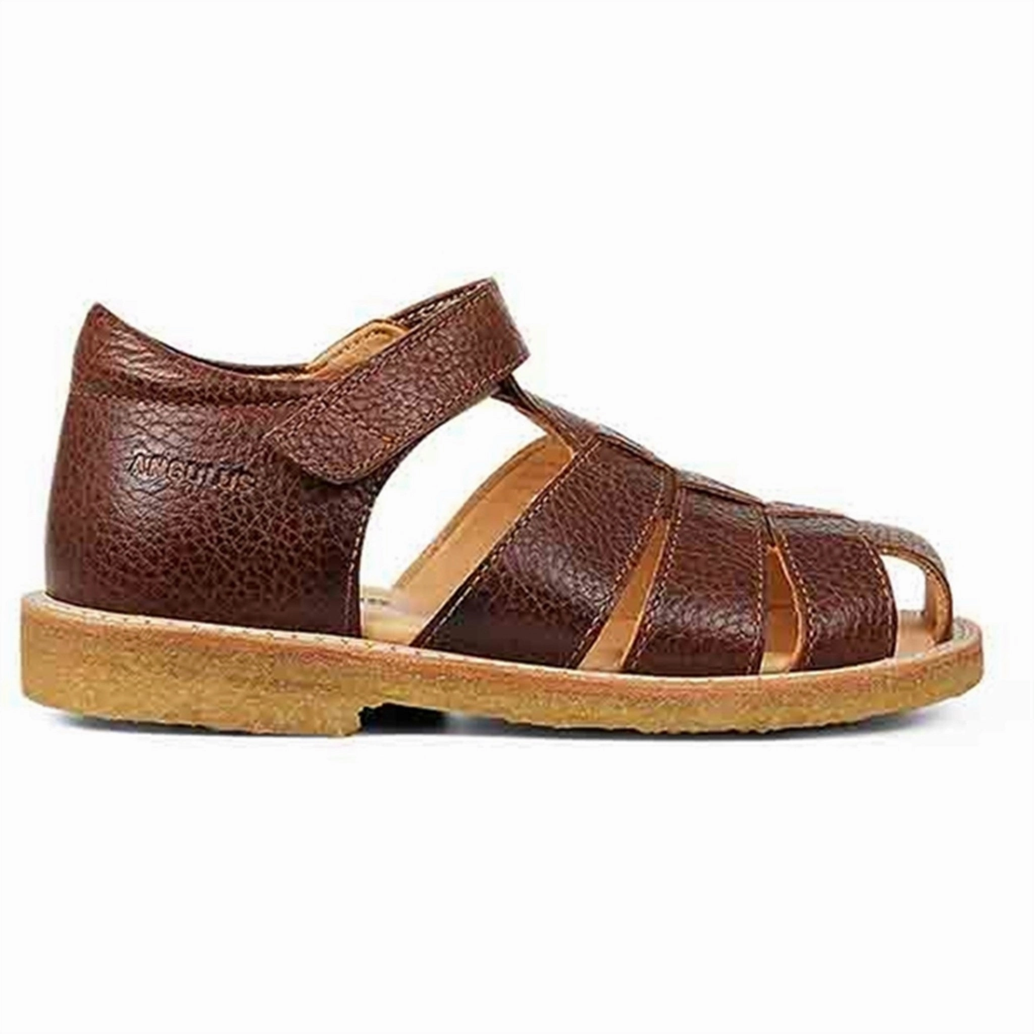 Angulus Sandal W. Velcro Medium Brown dry surface Casual Summer Shoes