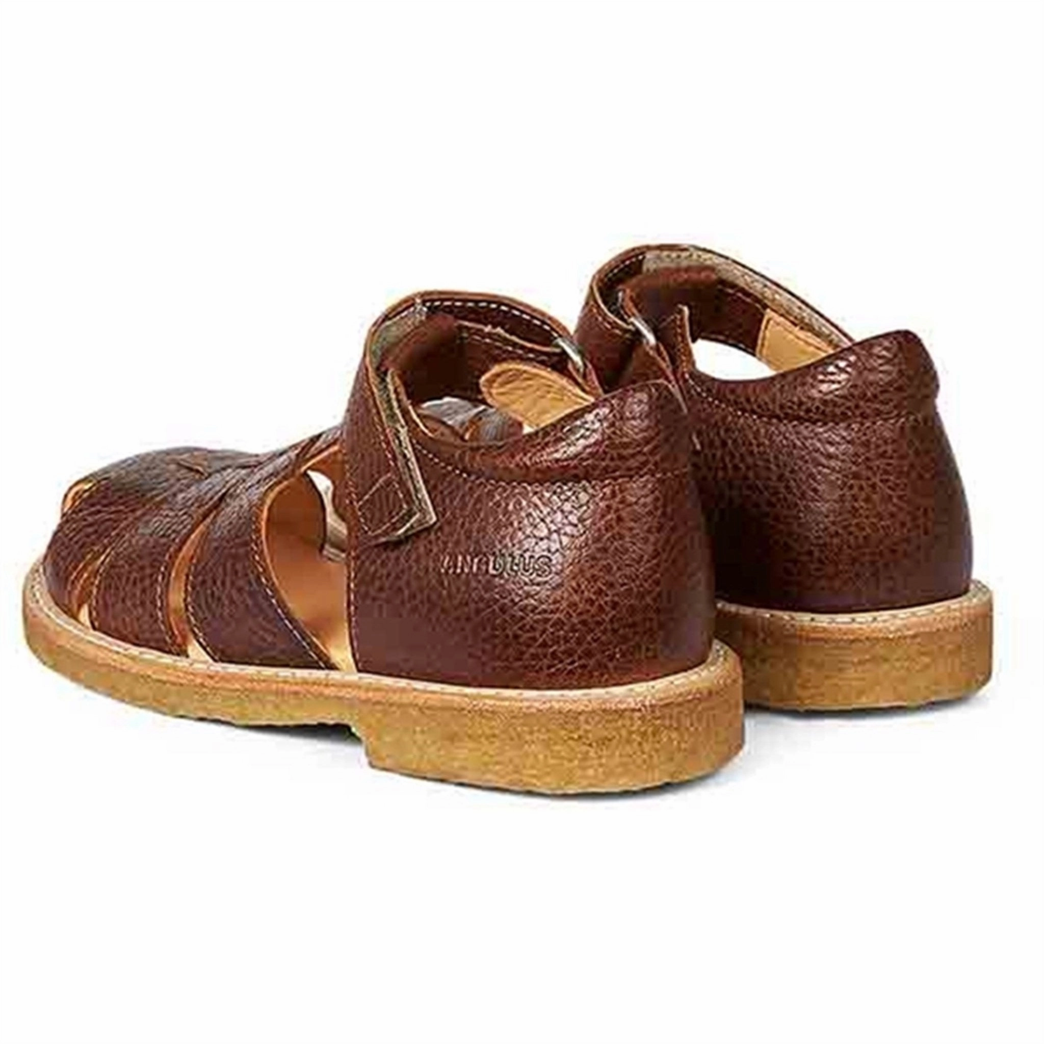 Angulus Sandal W. Velcro Medium Brown Sunshine Fit