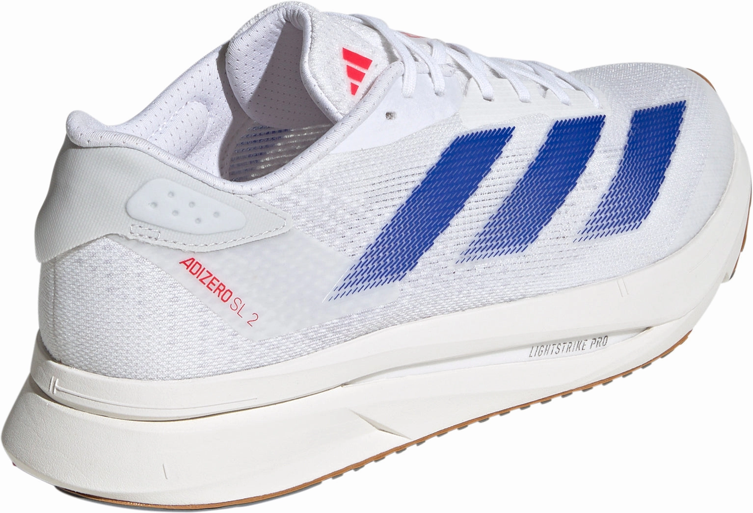 running in a tennis court area shoes adidas Adizero SL 2 Mens Running Shoes - White