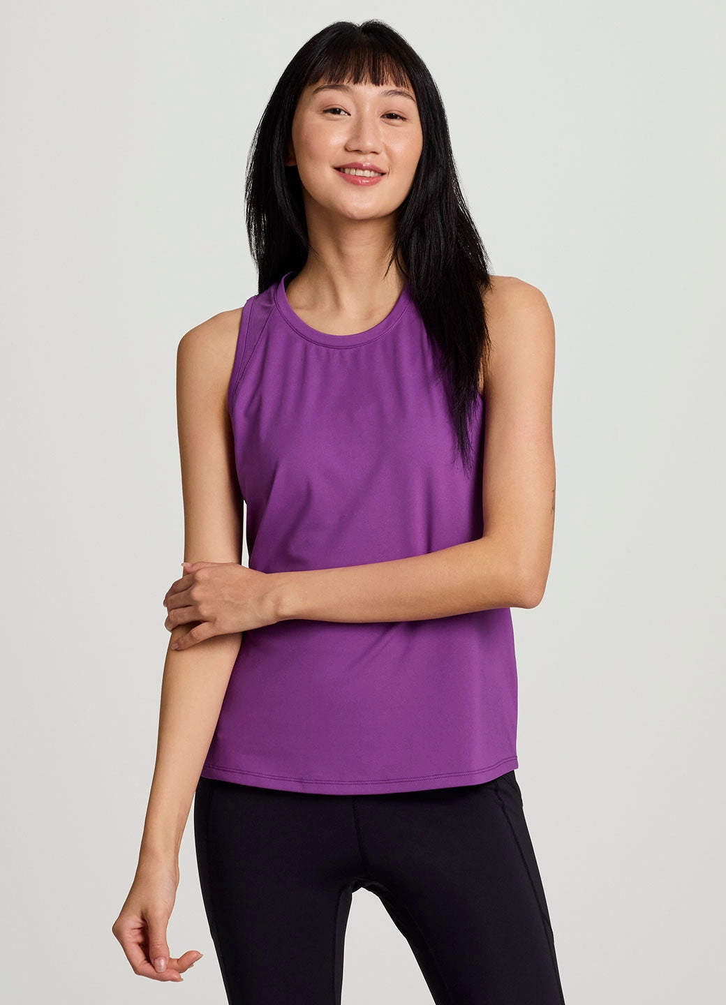 On The Run Tank Bonded Seam Technology Double Layered Collar