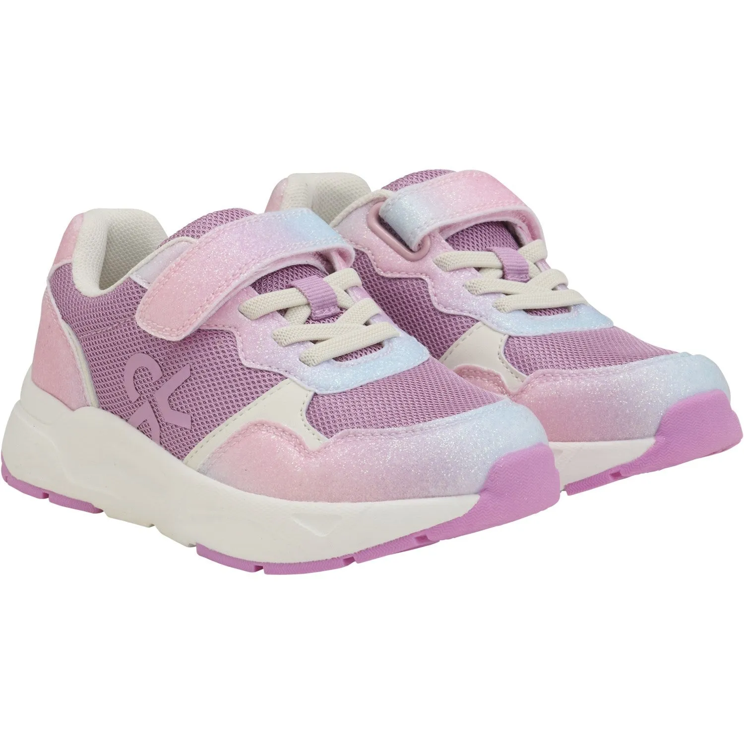 Color Kids Orchid Shoes W. Velcro Textured Grip