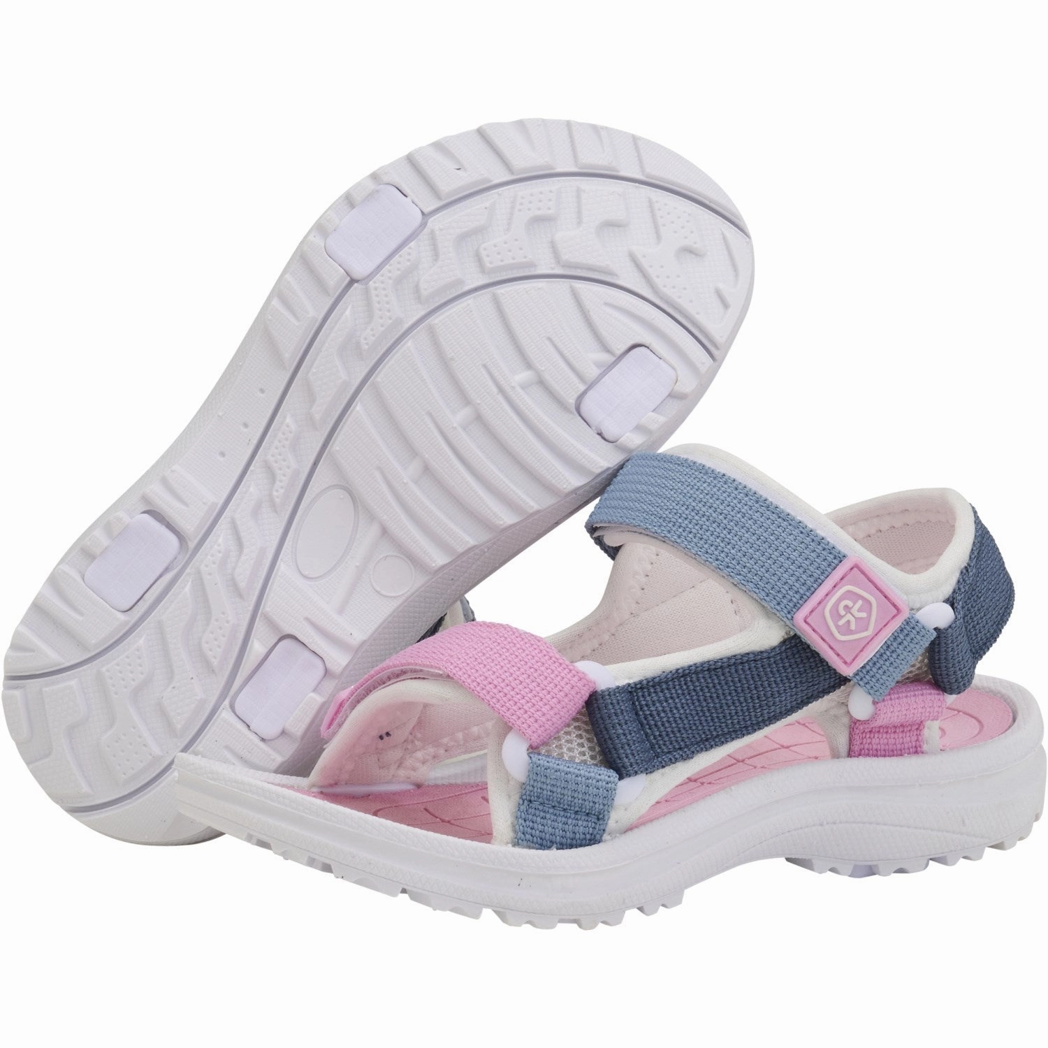 Color Kids Orchid Colorblock Sandals W. Velcro Reliable Construction Easygoing Shoes