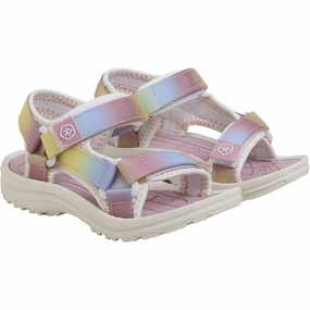 Color Kids Sandals with Velcro Foxglove Stain Resistant Comfort In Motion