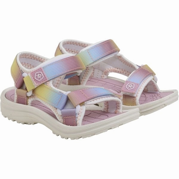 Color Kids Sandals with Velcro Foxglove Stain Resistant Comfort In Motion