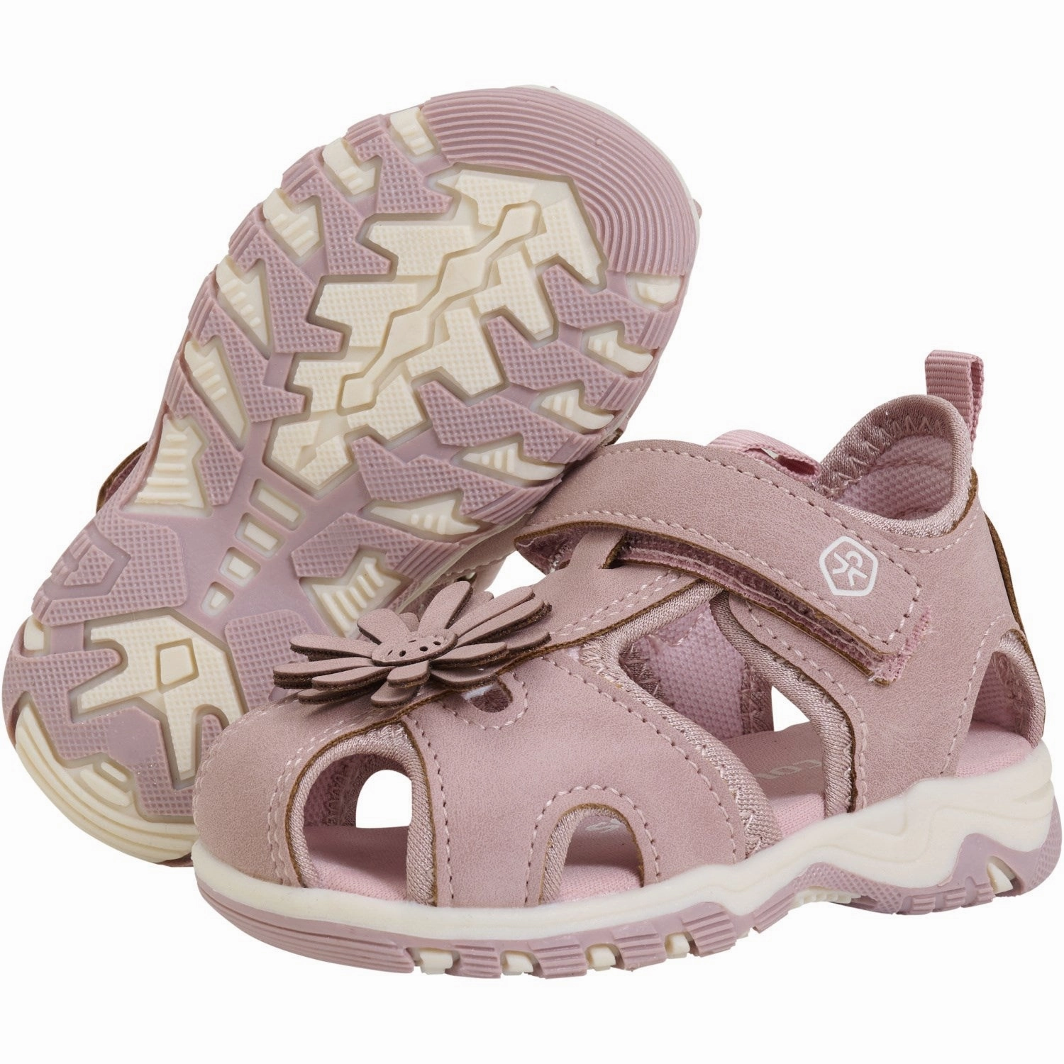Daily Casual Color Kids Woodrose Baby Sandals W. Velcro Strap