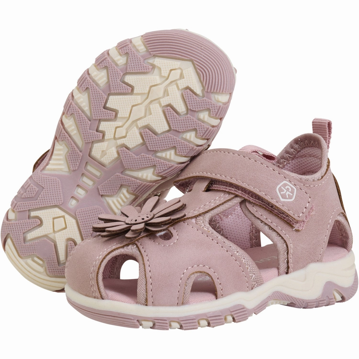 Color Kids Woodrose Baby Sandals W. Velcro Strap Breathable Sole