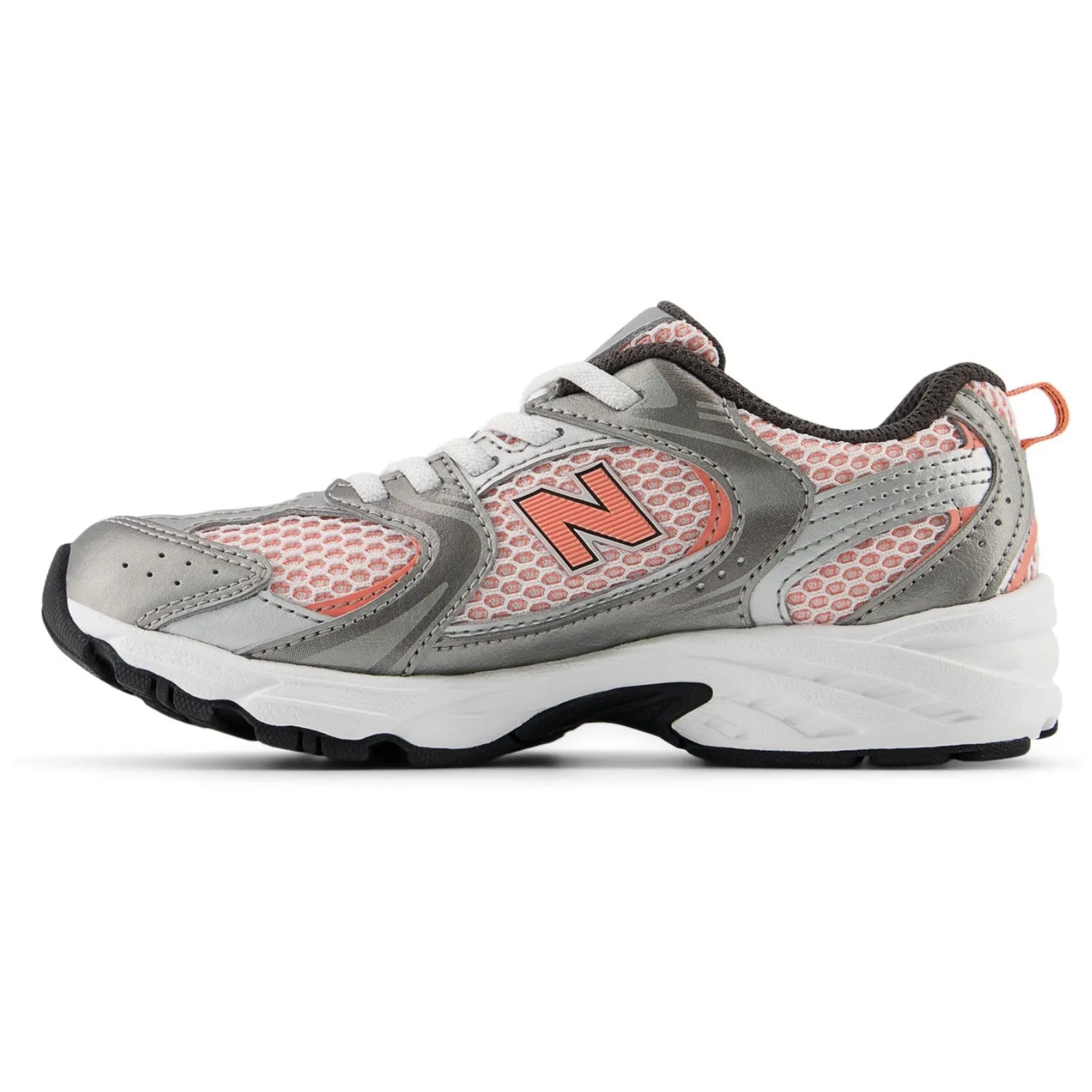 New Balance Dark Silver Metallic New Balance 530 Kids Bungee Lace Energy Focus Energy Returning Foam