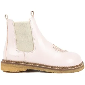Angulus Chelsea Boots Pale Rose/Rose Glitter/Beige Ankle Lock
