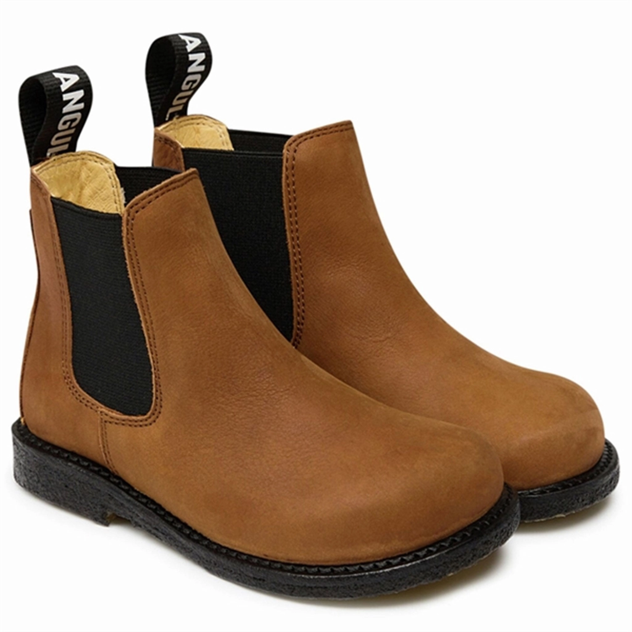 Closed Toe Design Angulus Chelsea Boots With Elastic Cognac/Black