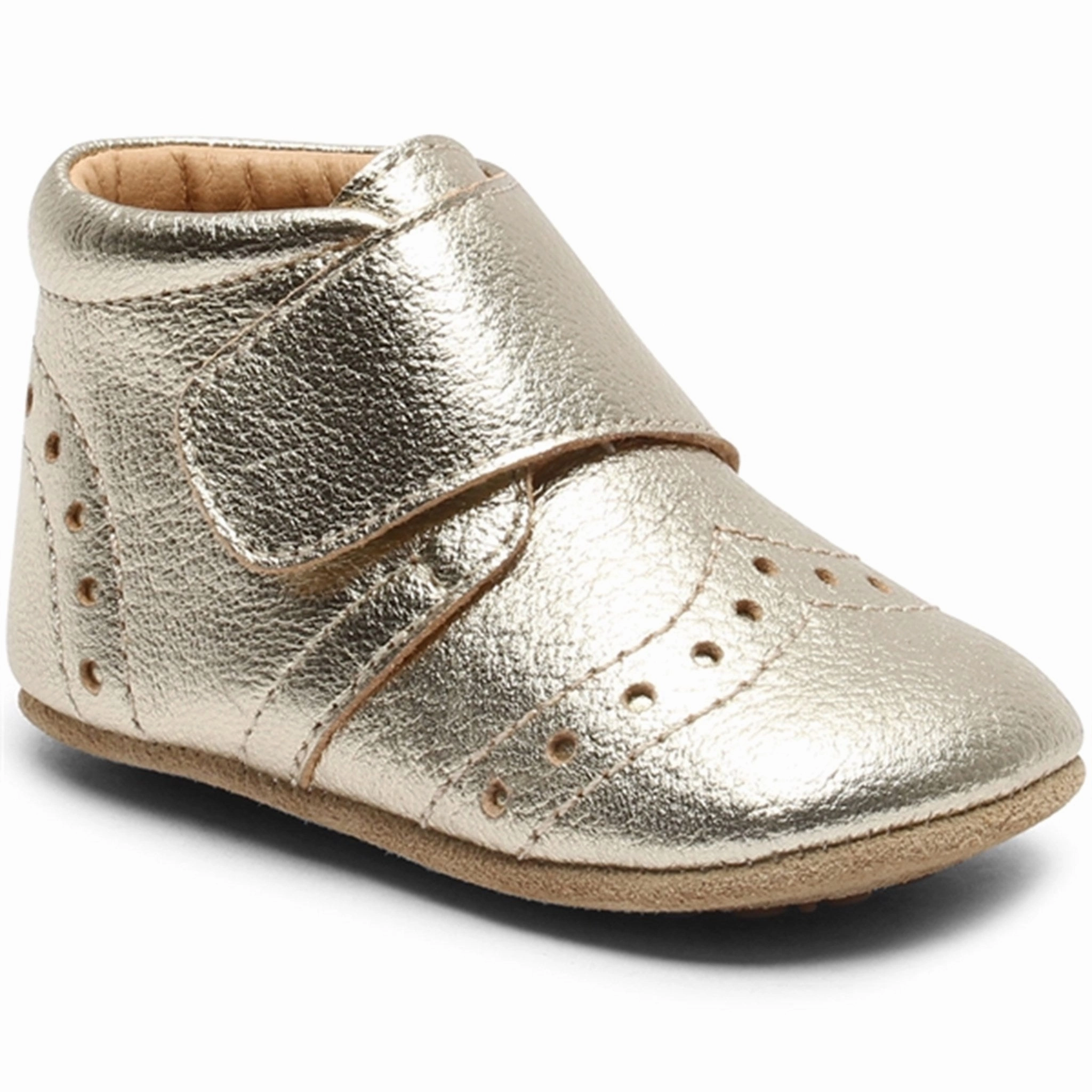 Cozy Foot Step Breathable Lining Bisgaard Indoor Shoes Petit Gold