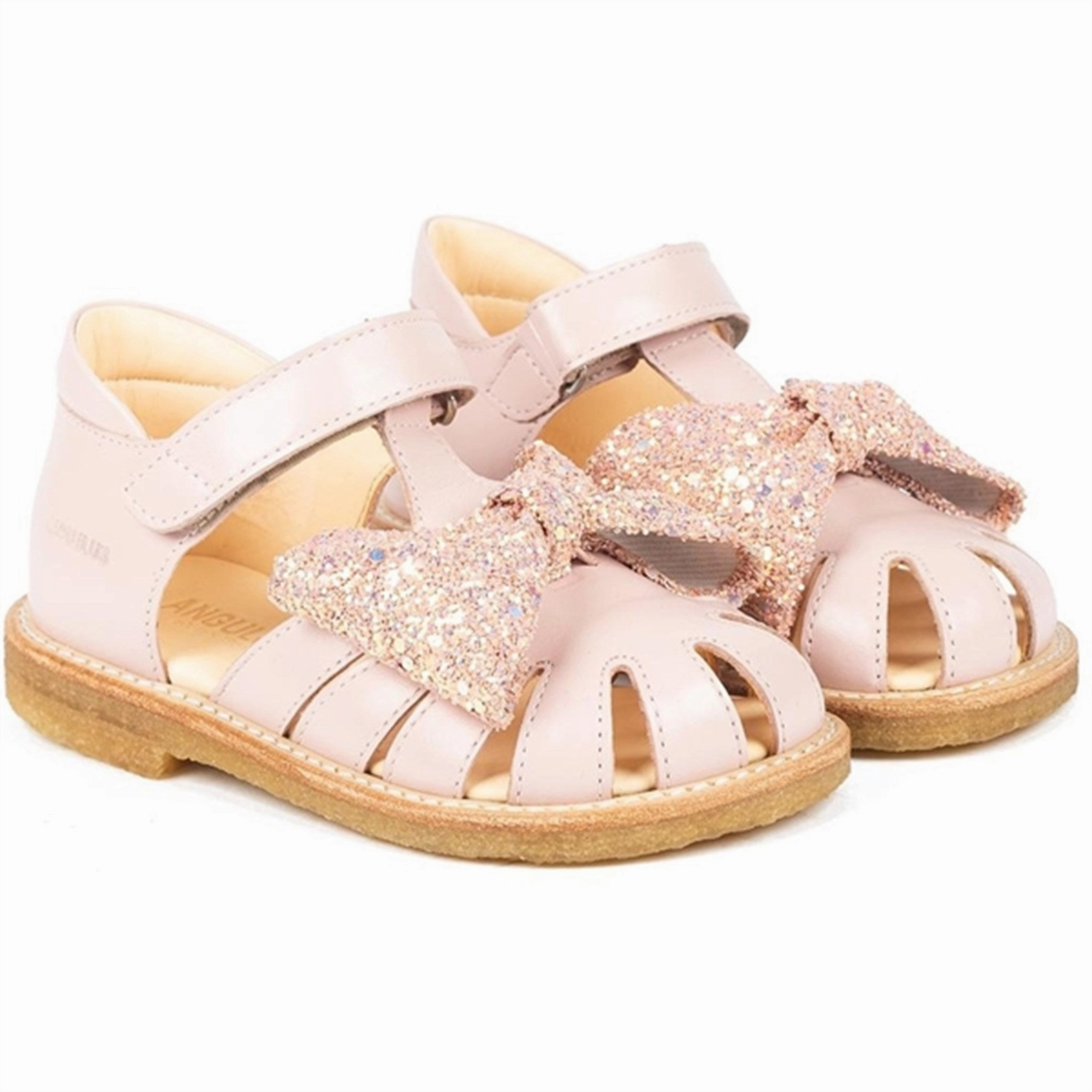 On Foot Angulus Sandals Pale Rose/Rose Glitter
