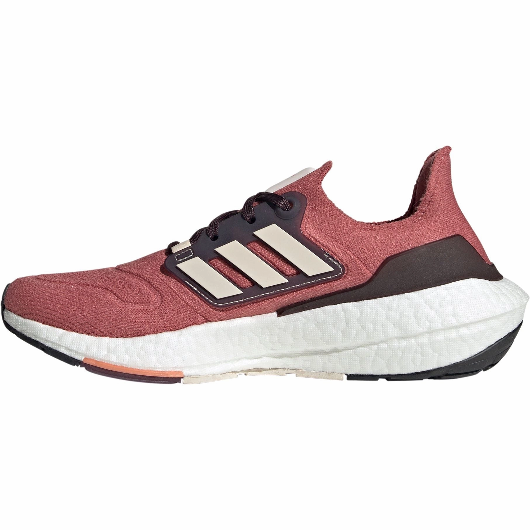Traction Grooves running in a concrete bridge area shoes adidas Ultra Boost 22 Womens Running Shoes - Red