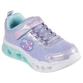 Stretch Comfort Skechers Flutter Heart Lights Sneakers Lavender Multicolor
