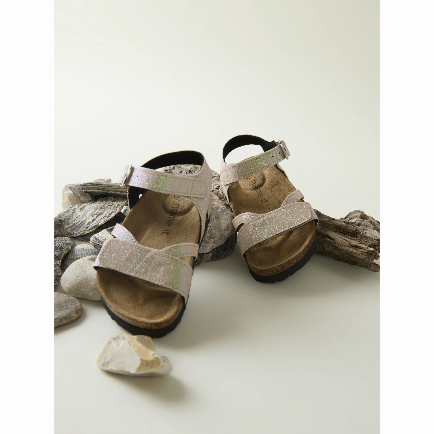 Name It Cloud Dancer Small Glitter Fiona Sandal Chill Step