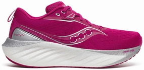 Saucony Triumph 22 Womens Running Shoes - Pink Streamlined Shape Puma Suede