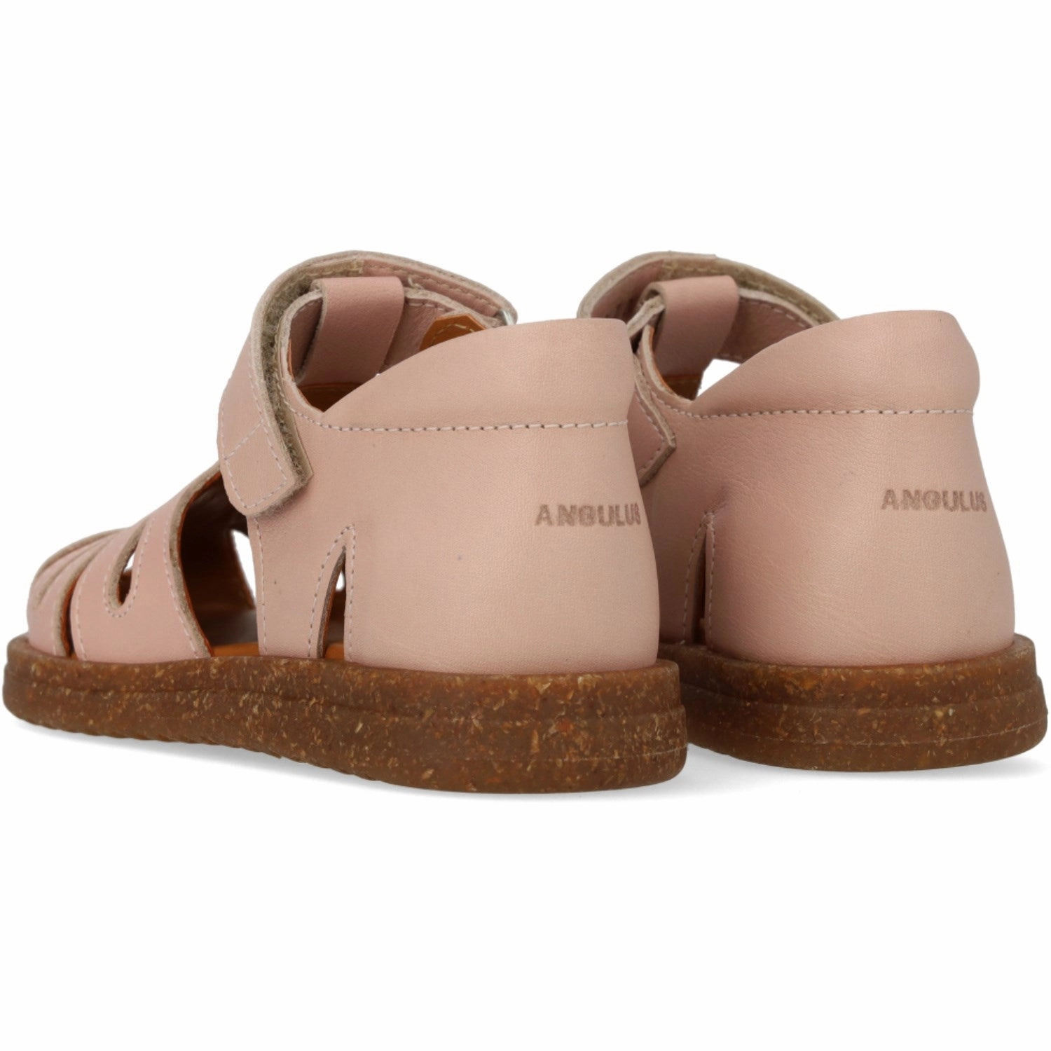 Everyday Comfort Bronze Pop Angulus Rosebud/Rosebud Glitter Leather Heart Sandal with Sparkling Glitter Heart