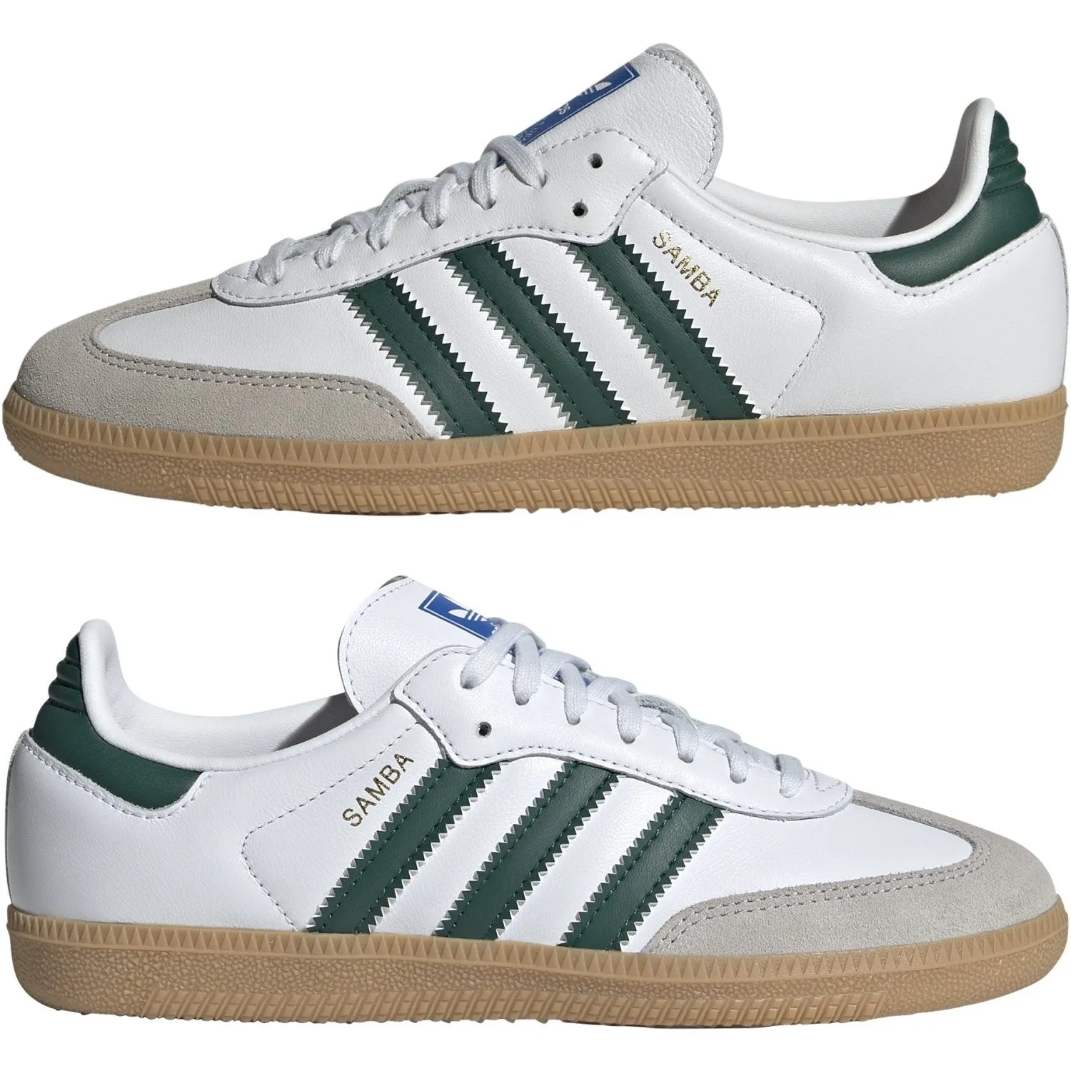 Cushioned Walk adidas Originals Cloud White/Collegiate Green/Gum Samba Og J Sneakers