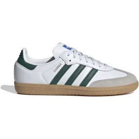 adidas Originals Cloud White/Collegiate Green/Gum Samba Og J Sneakers Ultra Breathable Knit Foldable Design