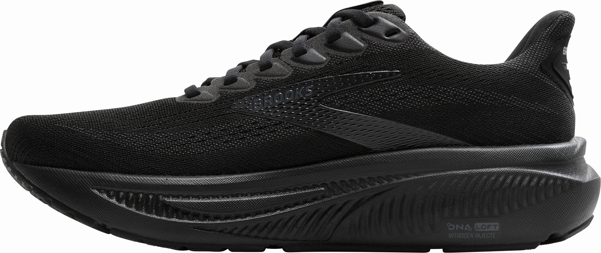 travel - shoes Proprietary Cushion Compound Brooks Ghost 17 WIDE FIT (4E) Mens Running Shoes - Black