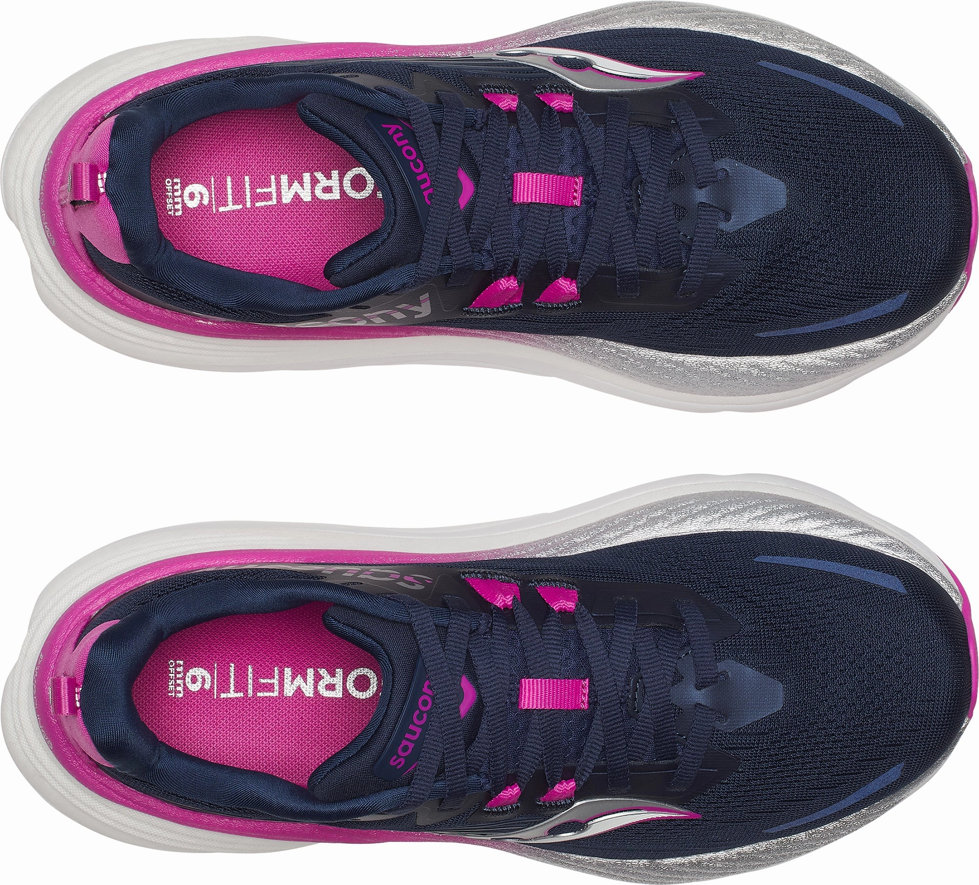 running on hills Street Running Saucony Hurricane 24 Womens Running Shoes - Blue