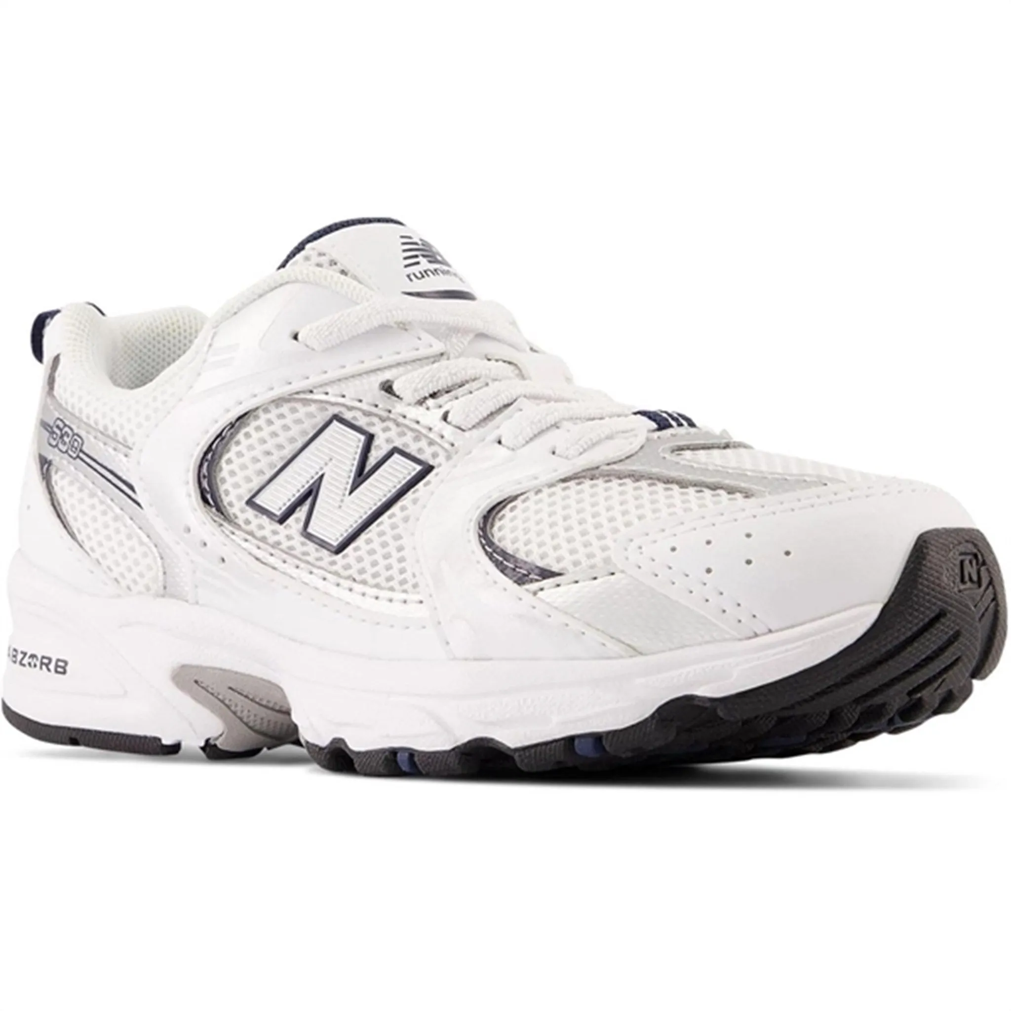 Yoga Friendly Static Dissipation New Balance 530 Kids Bungee Lace Sneakers White