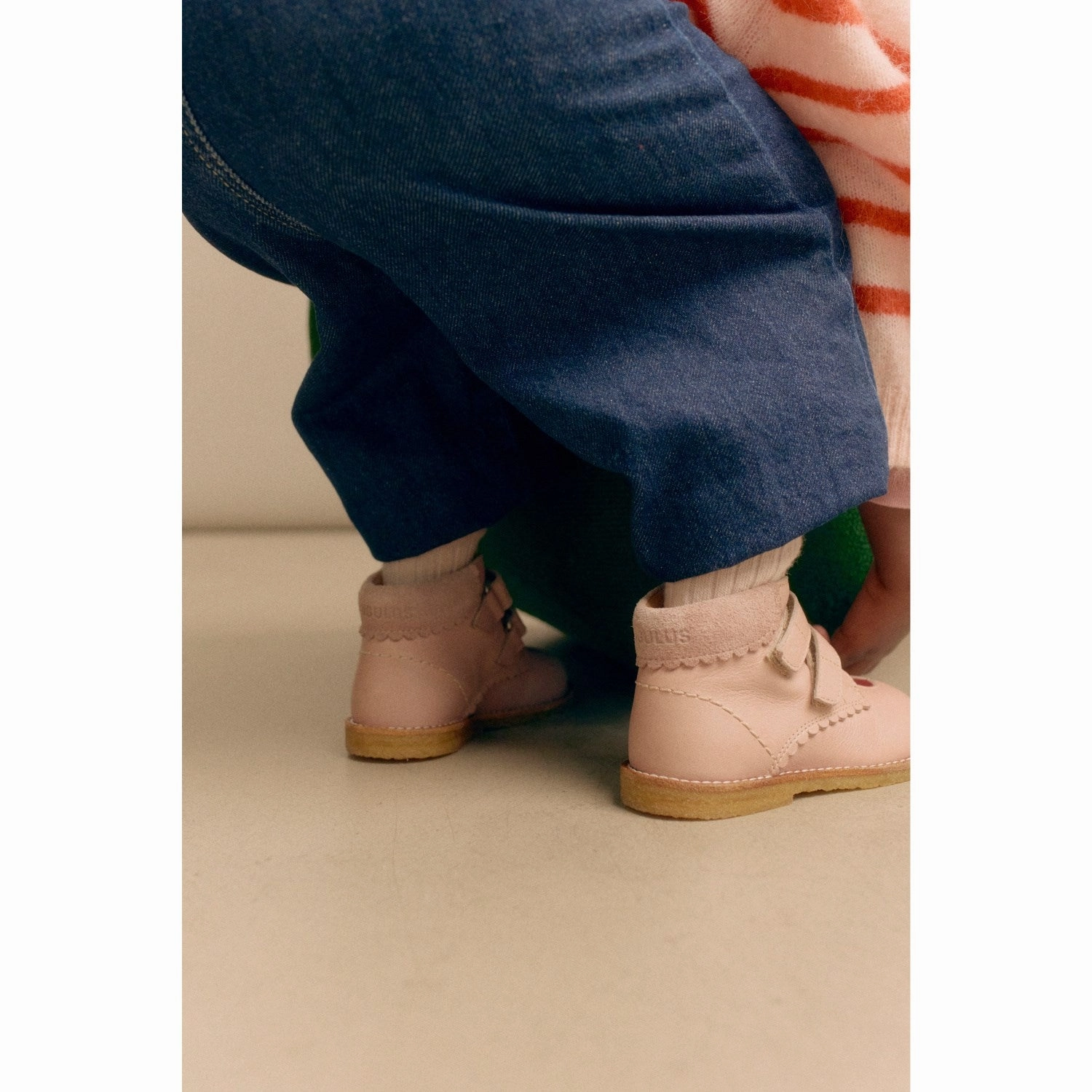 Comfortable to wear Field Step Angulus Rosebud/Berry Beginner shoes Med Udstanset Kontrasthjerte