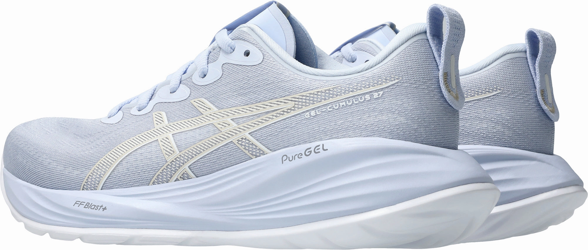 Machine washable Abrasion Resistant Outsole Asics Gel Cumulus 27 Womens Running Shoes - Blue