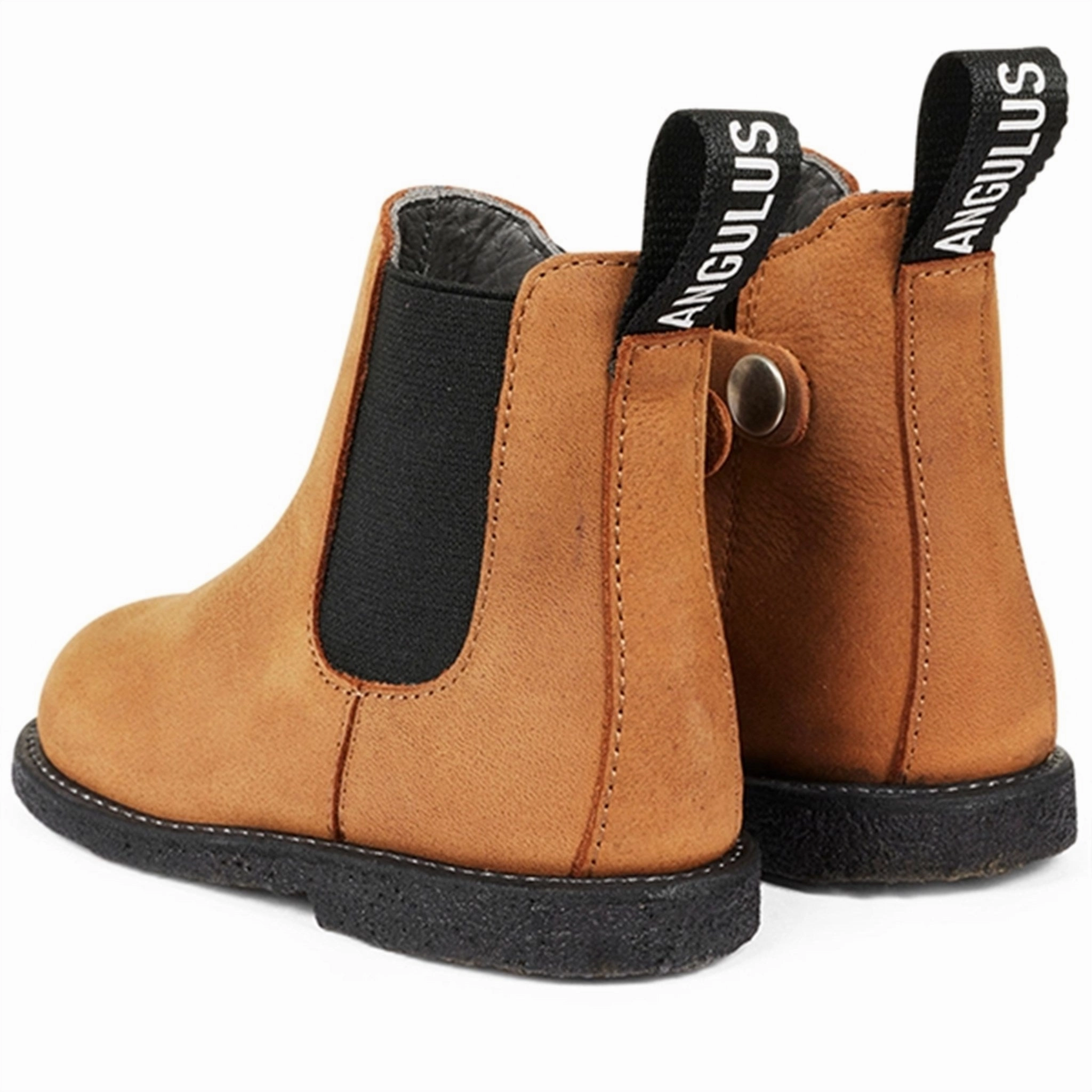 Casual Wear Effortless Look Angulus Begynder Chelsea Boots Dark Cognac/Black Elastic