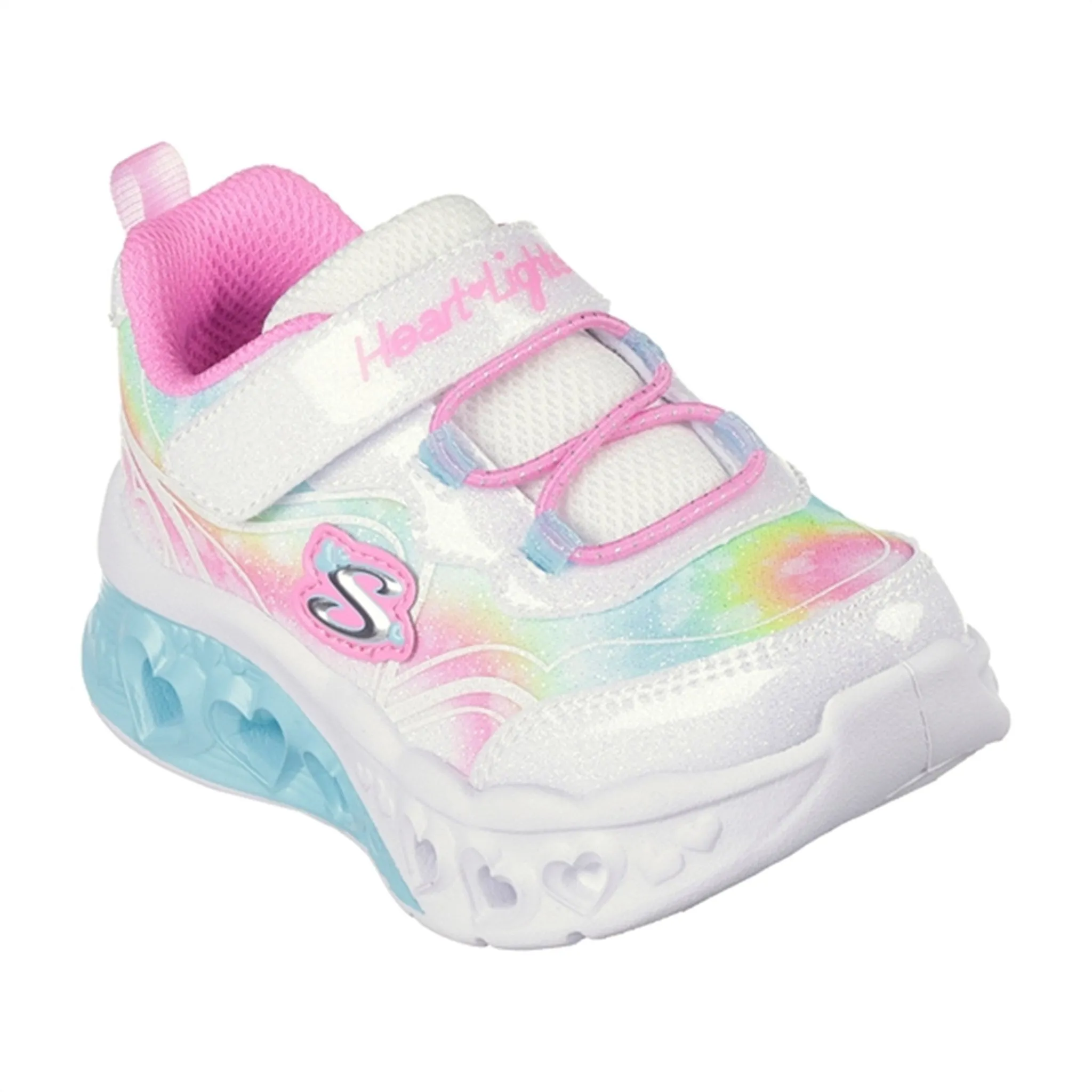 Skechers Flutter Heart Lights Sneakers White Multicolor Seamless grip