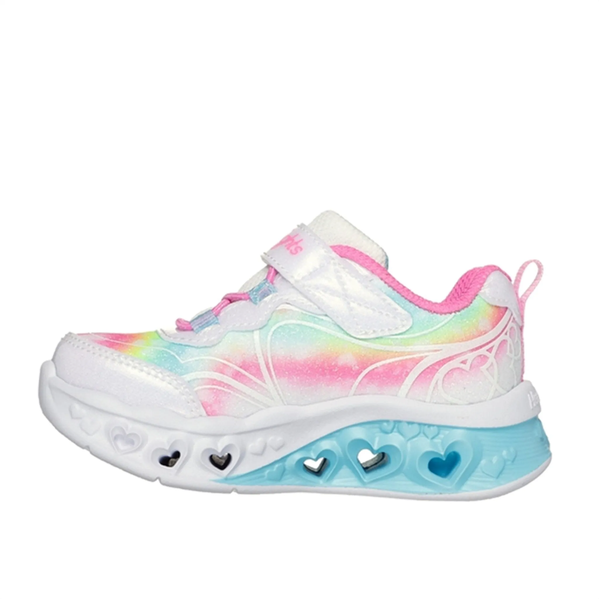 Skechers Flutter Heart Lights Sneakers White Multicolor Style Core Supportive Heel Counter