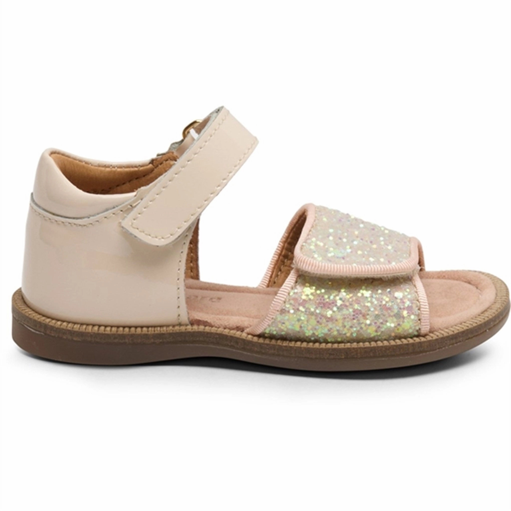Bisgaard Aida Sandal Patent Vanilla Reflective details Summer Ready Slides
