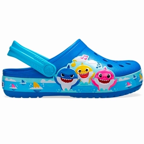 Crocs Baby Shark Band Clog T Bright Cobalt Simple Slip Summer Vibes