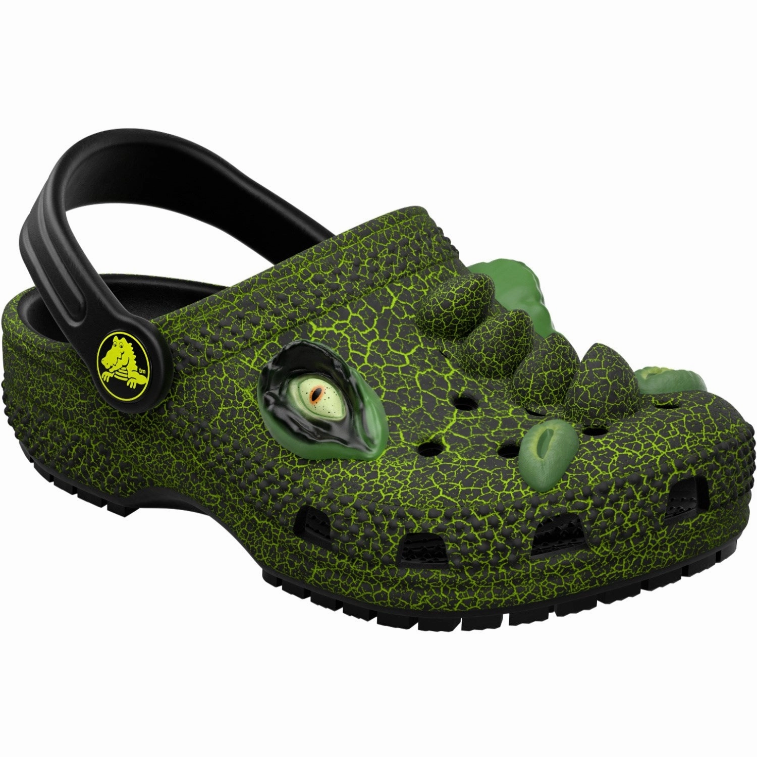 Multi Layer Cushioning Crocs Black Classic IAM Scary Dino Clog