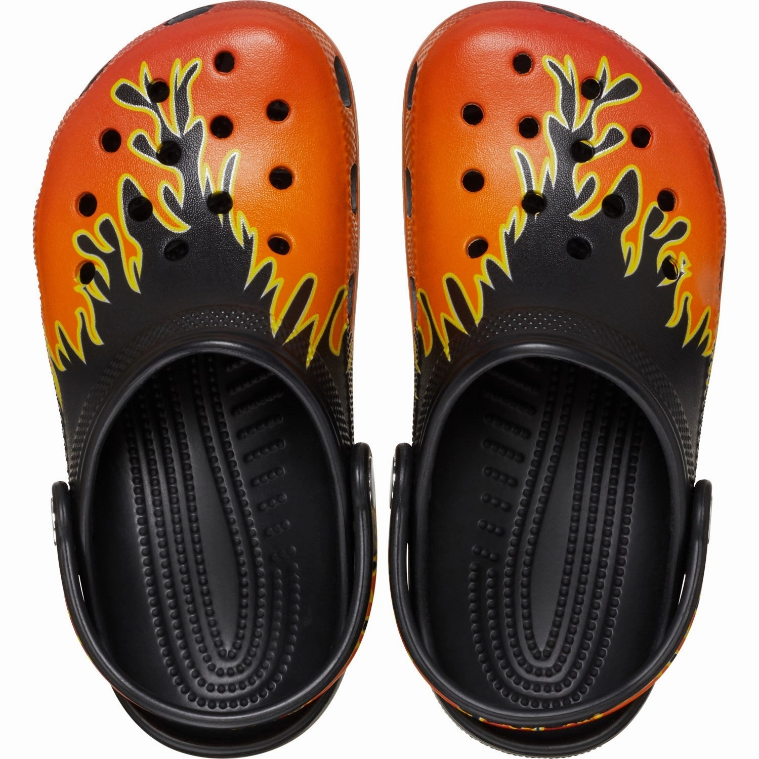 Crocs Black/Multi Classic Flames Clog Light Utility