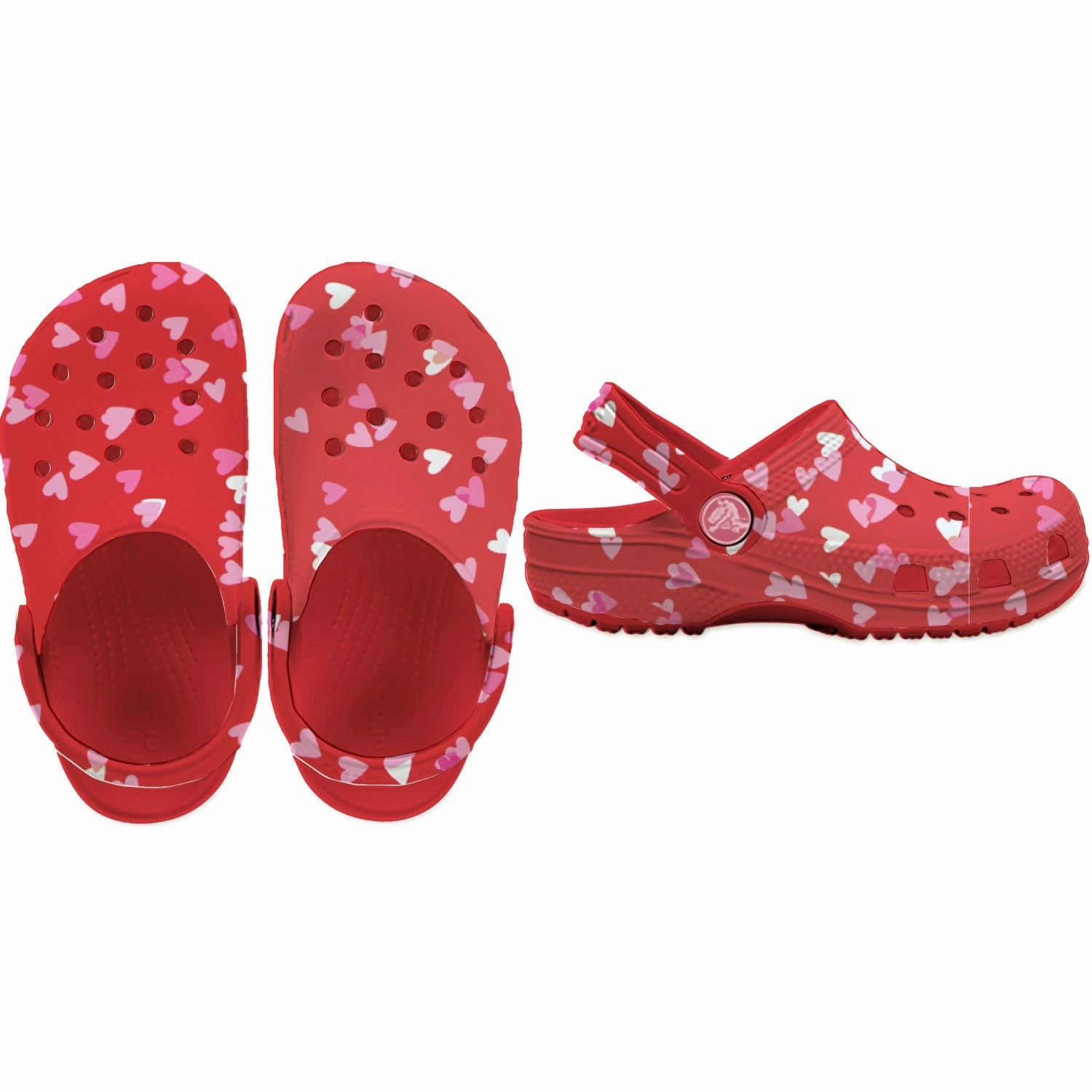 Free Movement Crocs Cherry Red Classic VDay Clog