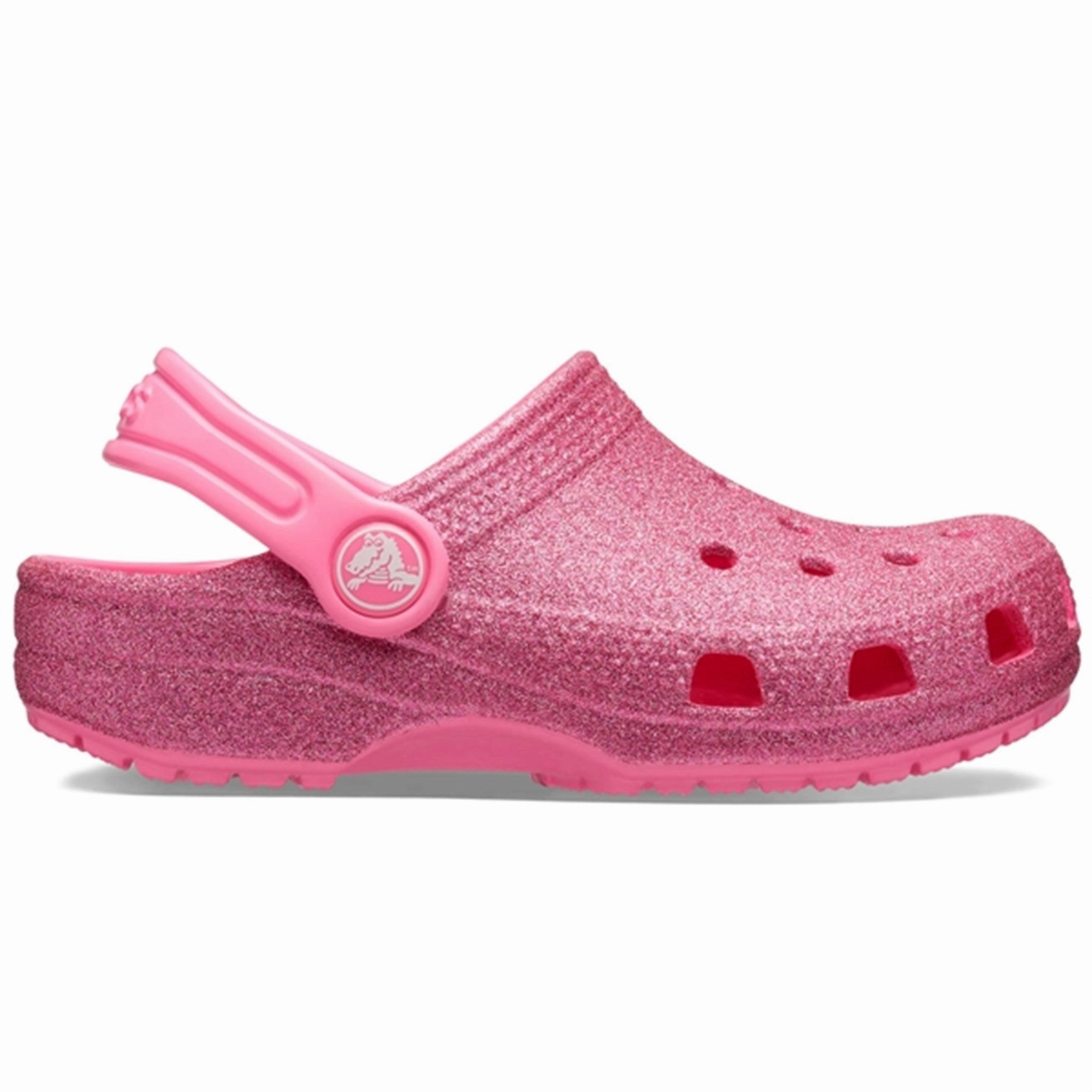 Heel Strap Crocs Classic Glitter Clog Pink Lemonade