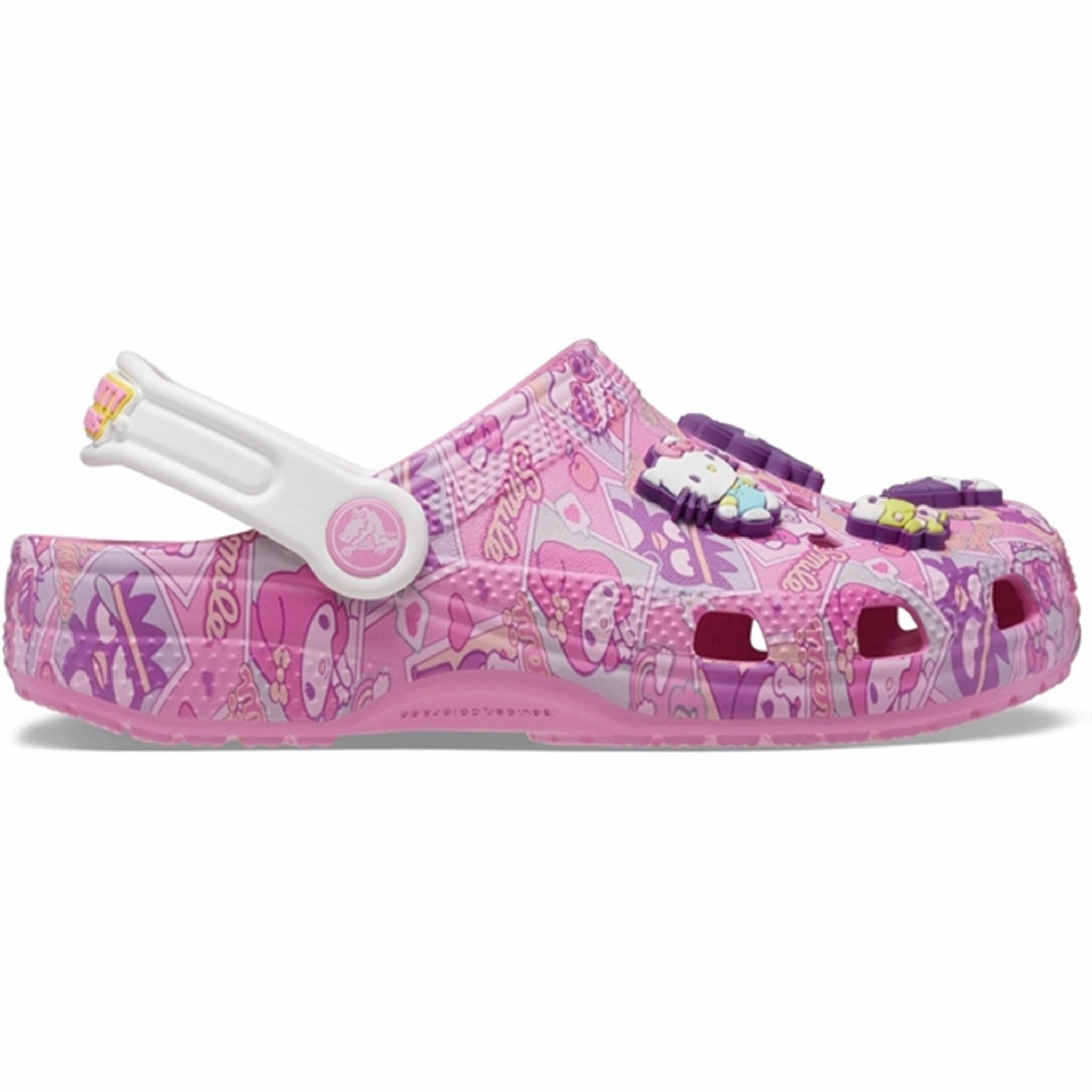Seamless Edge Finishing Comfortable Crocs Classic Hello Kitty Clog Pink