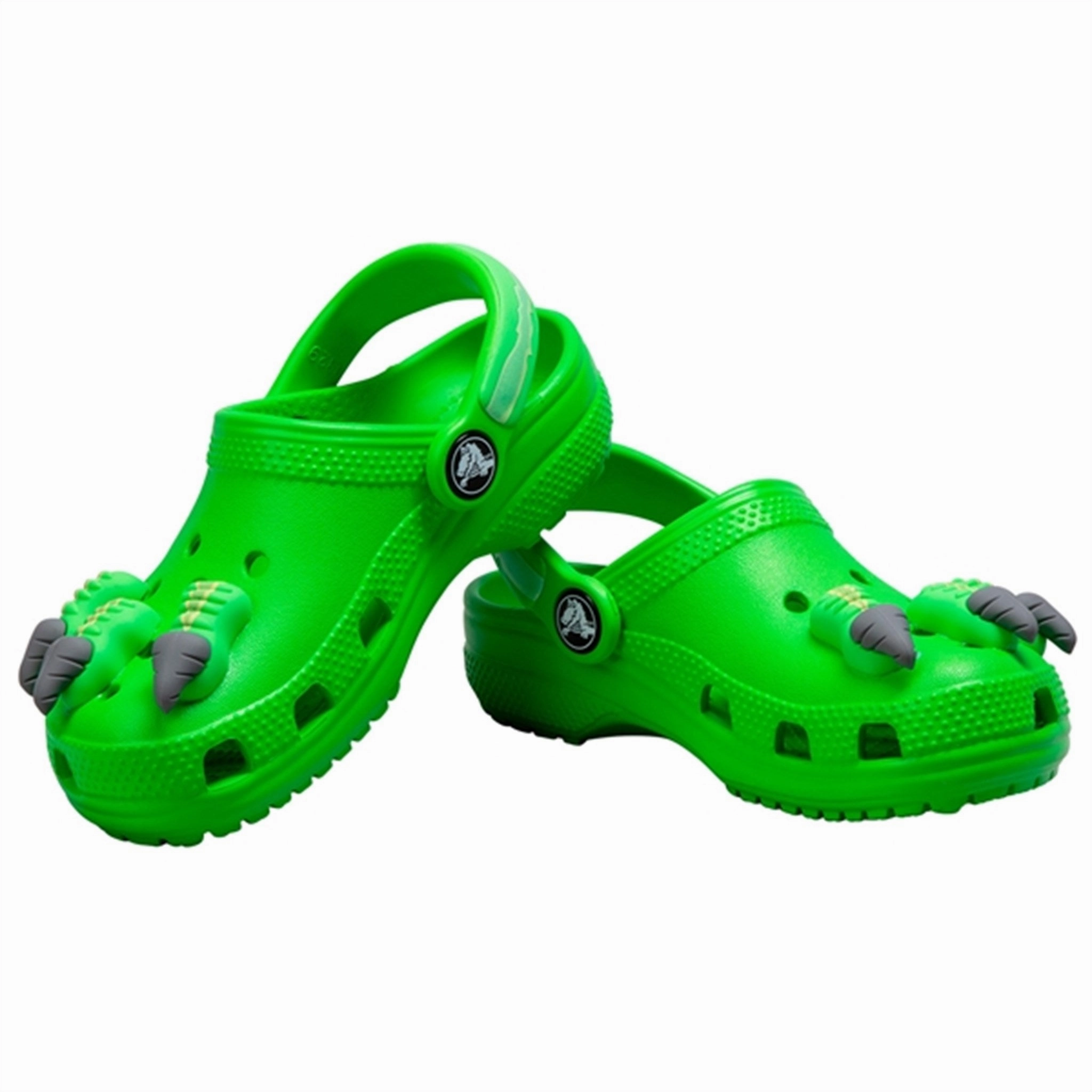 Crocs Classic I AM Dinosaur Clog Green Slime removable insoles Impact Dispersing Structure