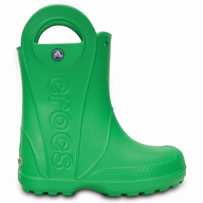 Crocs Handle It Rain Boots Grass Green Noise Reducing Heel