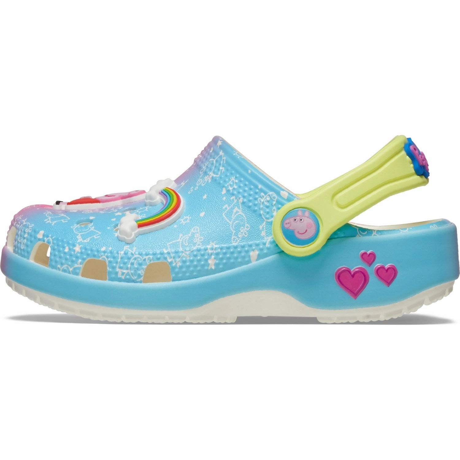 Balanced Step Compression Molded Base Crocs Multi Peppa Pig Classic Clog T