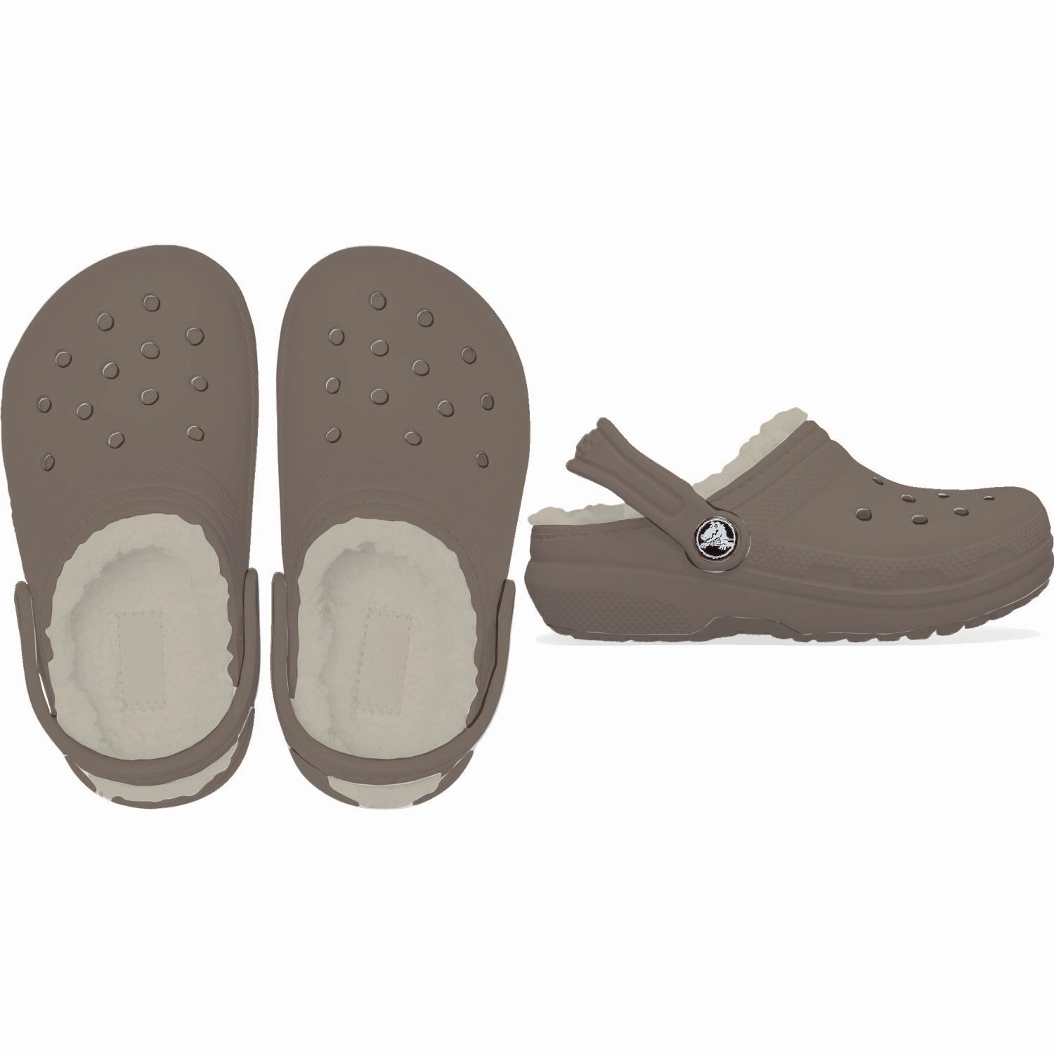 Strap Open Back Crocs Mushroom/Bone Classic Lined Clog