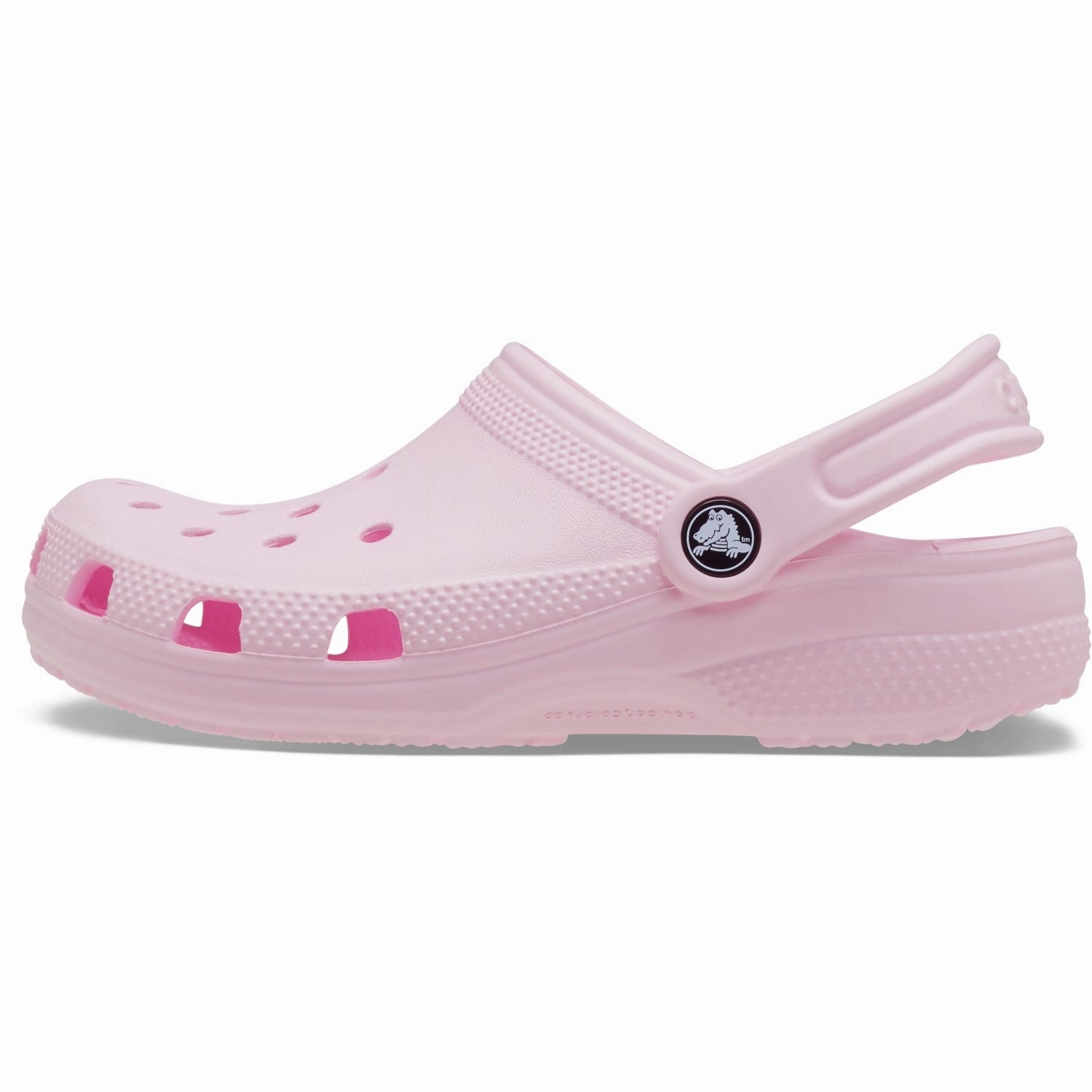 Street Look Bare Foot Crocs Pink Milk Classic Clog
