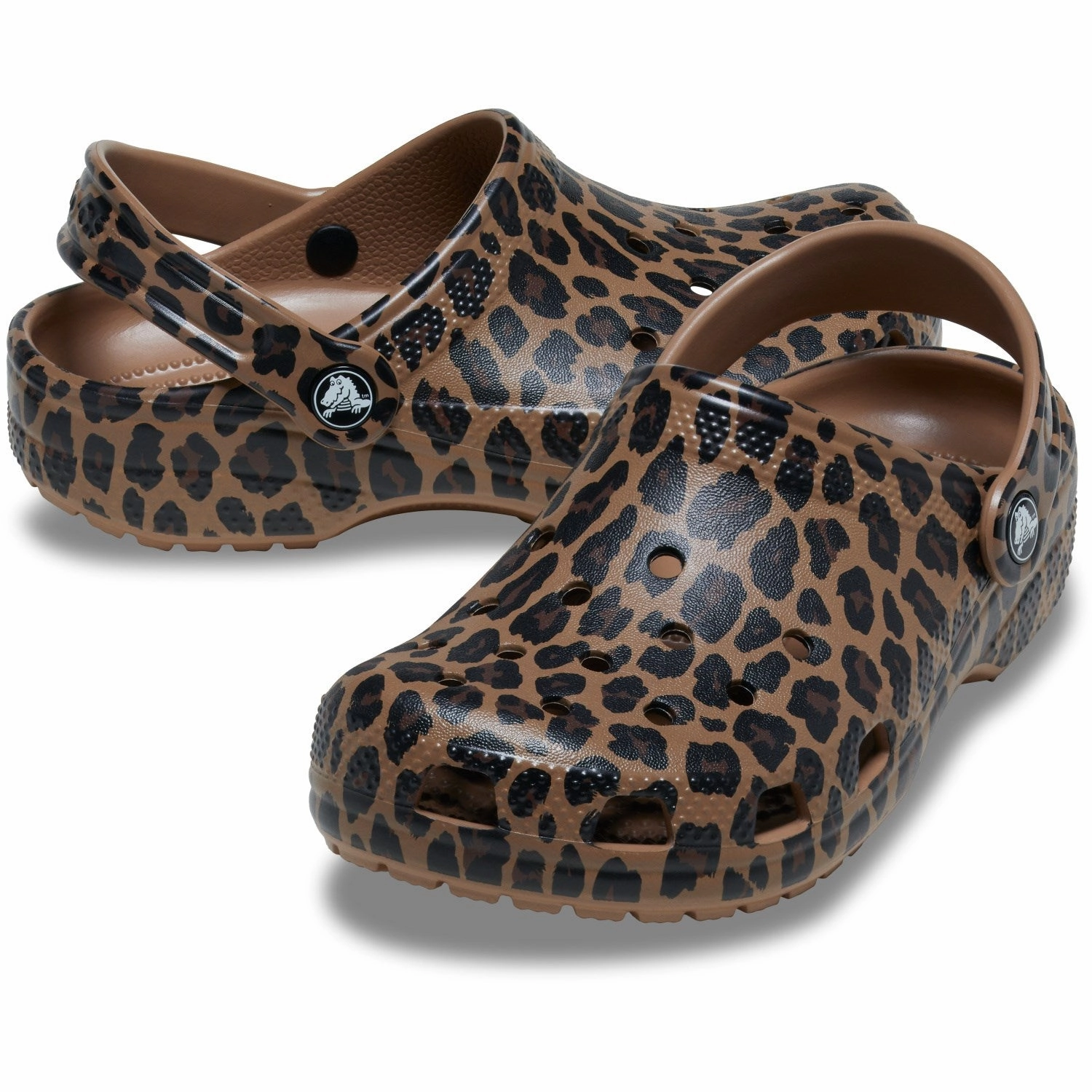 Crocs Sepia/Leopard Classic Animal Clog Stylish casual sandals